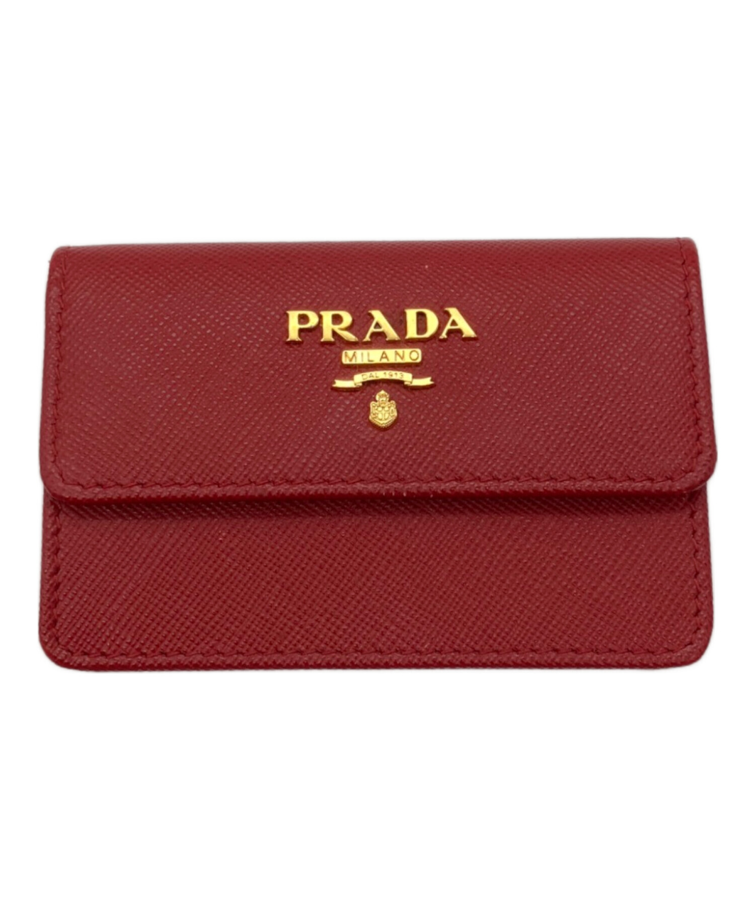 中古・古着通販】PRADA (プラダ) サフィアーノレザー カードケース 
