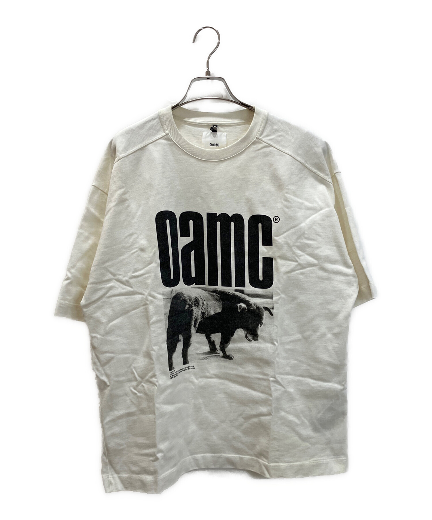 OAMC オーエーエムシー イタリア製 DAIDO BULB TEE 森山大道 プリントロングスリーブTシャツ 5559-343-0120 M ホワイト 長袖 トップス【中古】【OAMC】 中古・古着通販】OAMC (オーエーエムシー) 森山大道 (モリヤマダイドウ