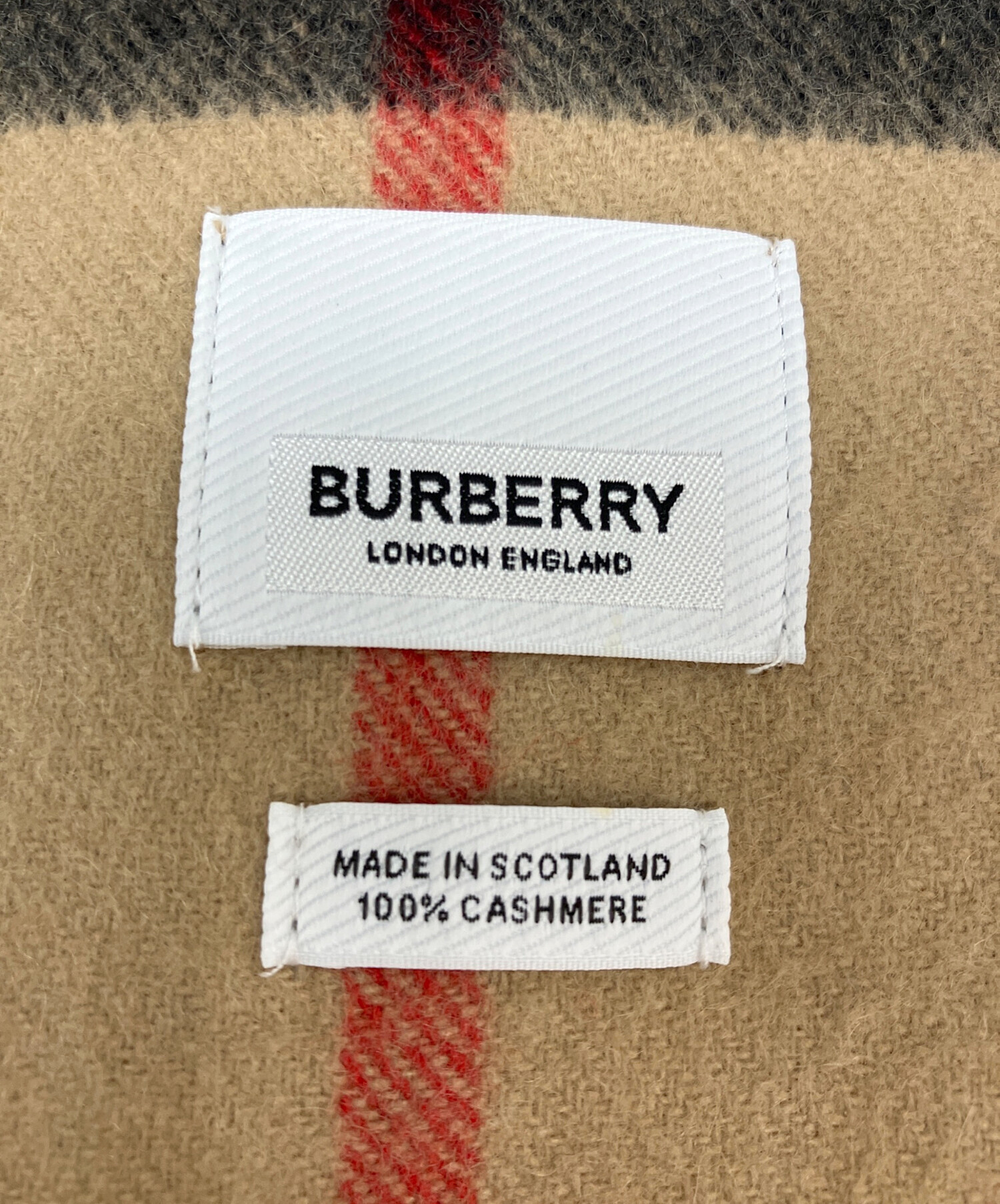 中古・古着通販】BURBERRY (バーバリー) 英国製 GIANT CHECKカシミヤ