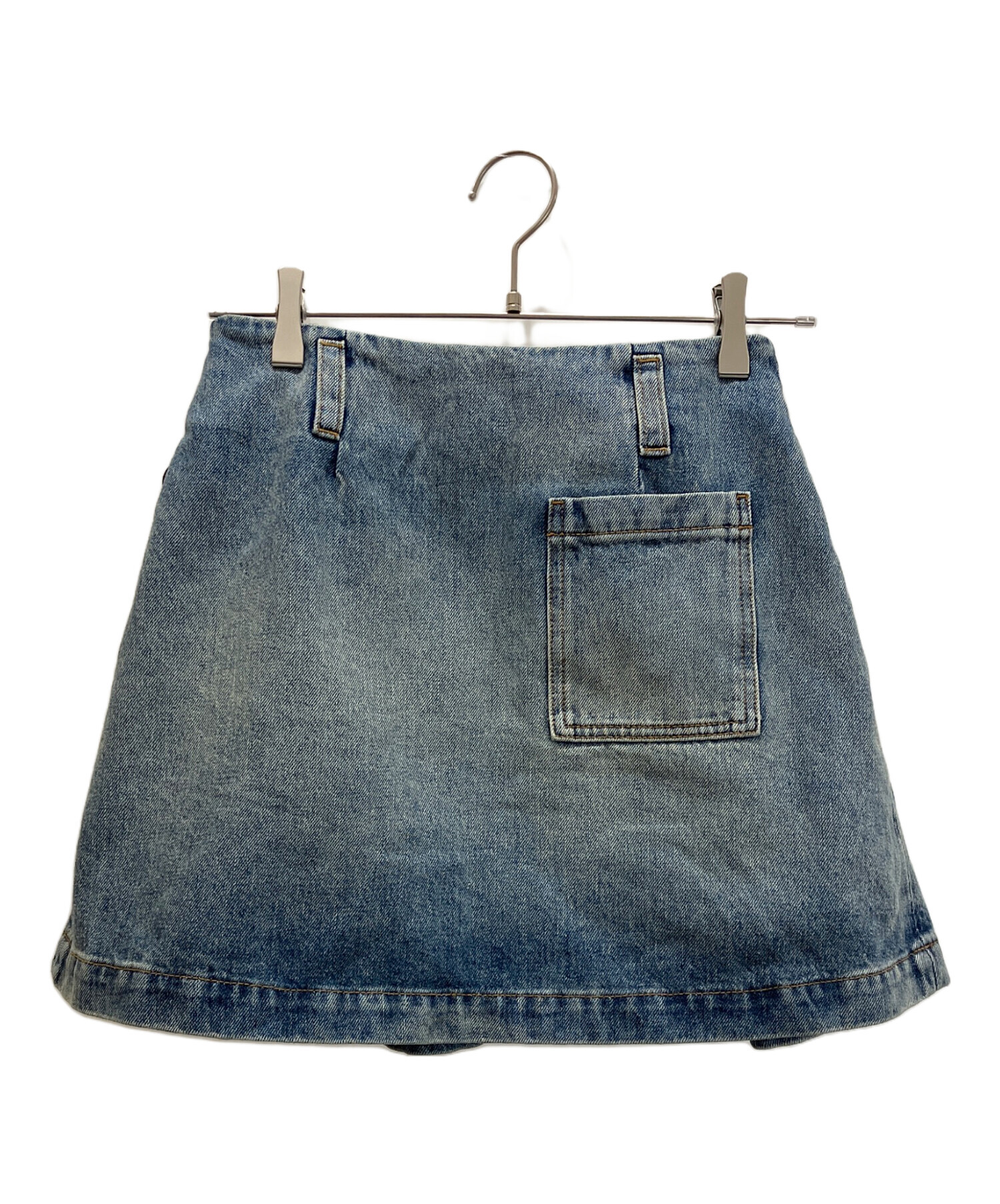 中古・古着通販】LOEWE (ロエベ) 26SS ロゴ デニムミニスカート ブルー