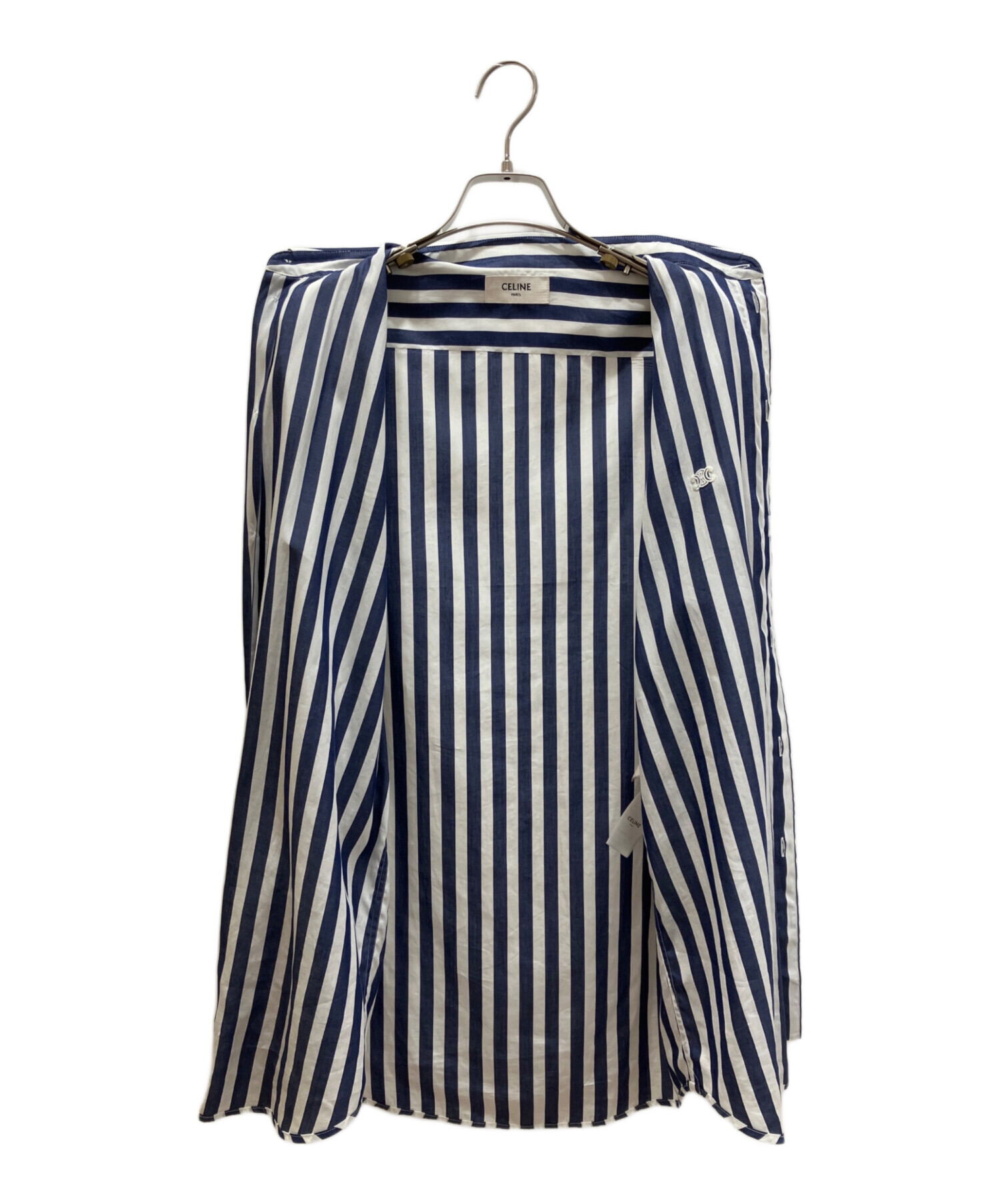 中古・古着通販】CELINE (セリーヌ) トリオンフロゴ ストライプシャツ