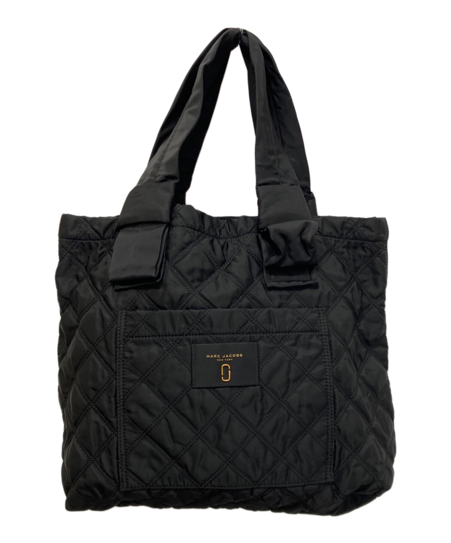 MARC BY MARC JACOBS バッグ 黒 キルティング 中古・古着通販】MARC JACOBS (マークジェイコブス) NYLON KNOT TOTE