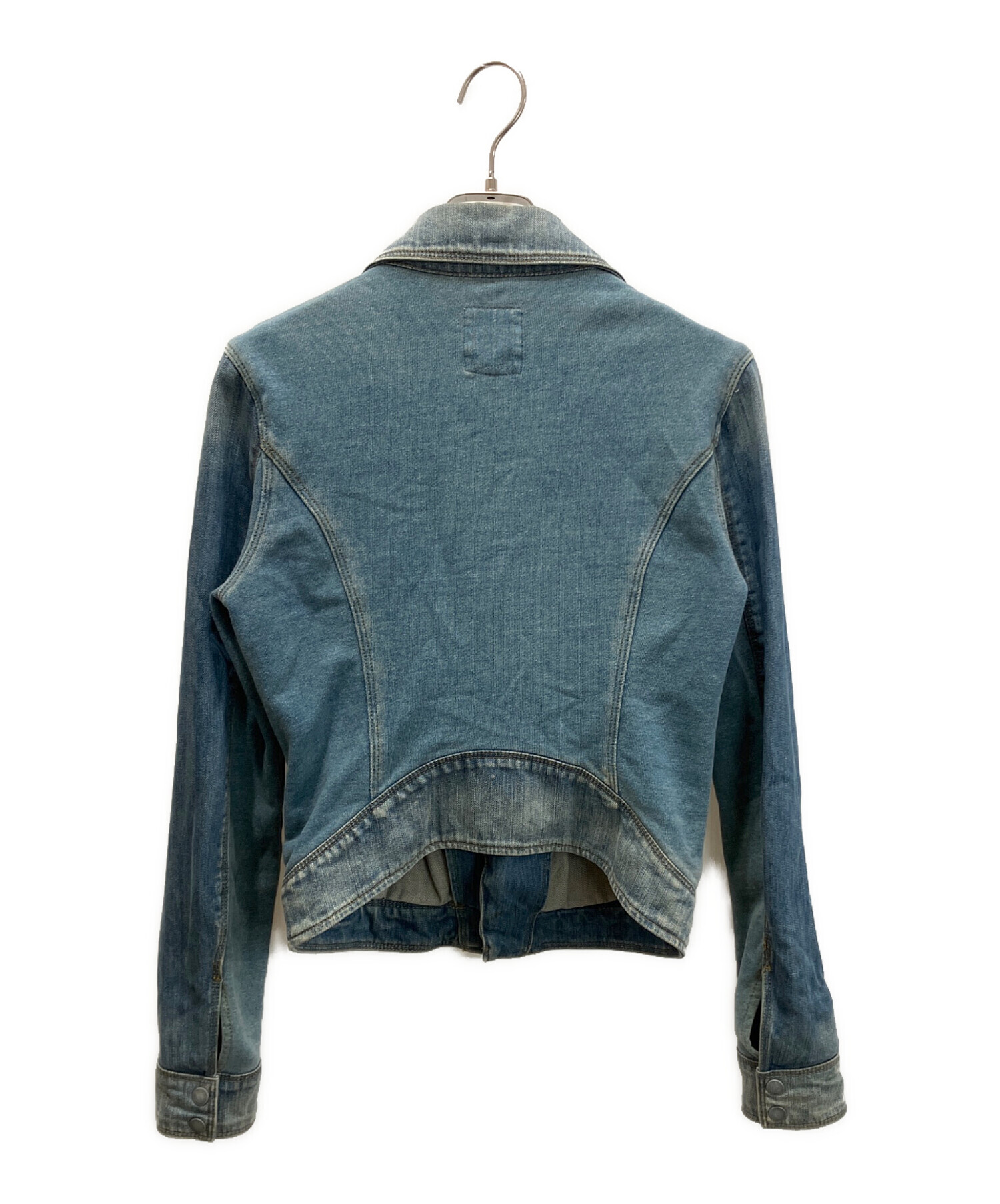 DIESELディーゼル シングルライダース デニムジャケット ITALY製 XL 中古・古着通販】DIESEL (ディーゼル) デニムライダースジャケット
