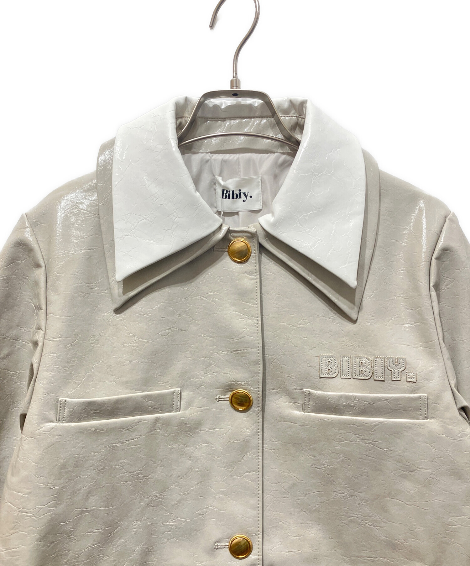 【正規品】Bibiy JENNA JACKET ⭐️ 中古・古着通販】Bibiy. (ビビィ) JENNA JACKET グレー×ホワイト