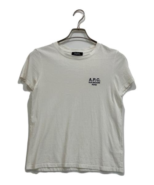 中古・古着通販】A.P.C. (アーペーセー) ロゴTシャツ ホワイト サイズ