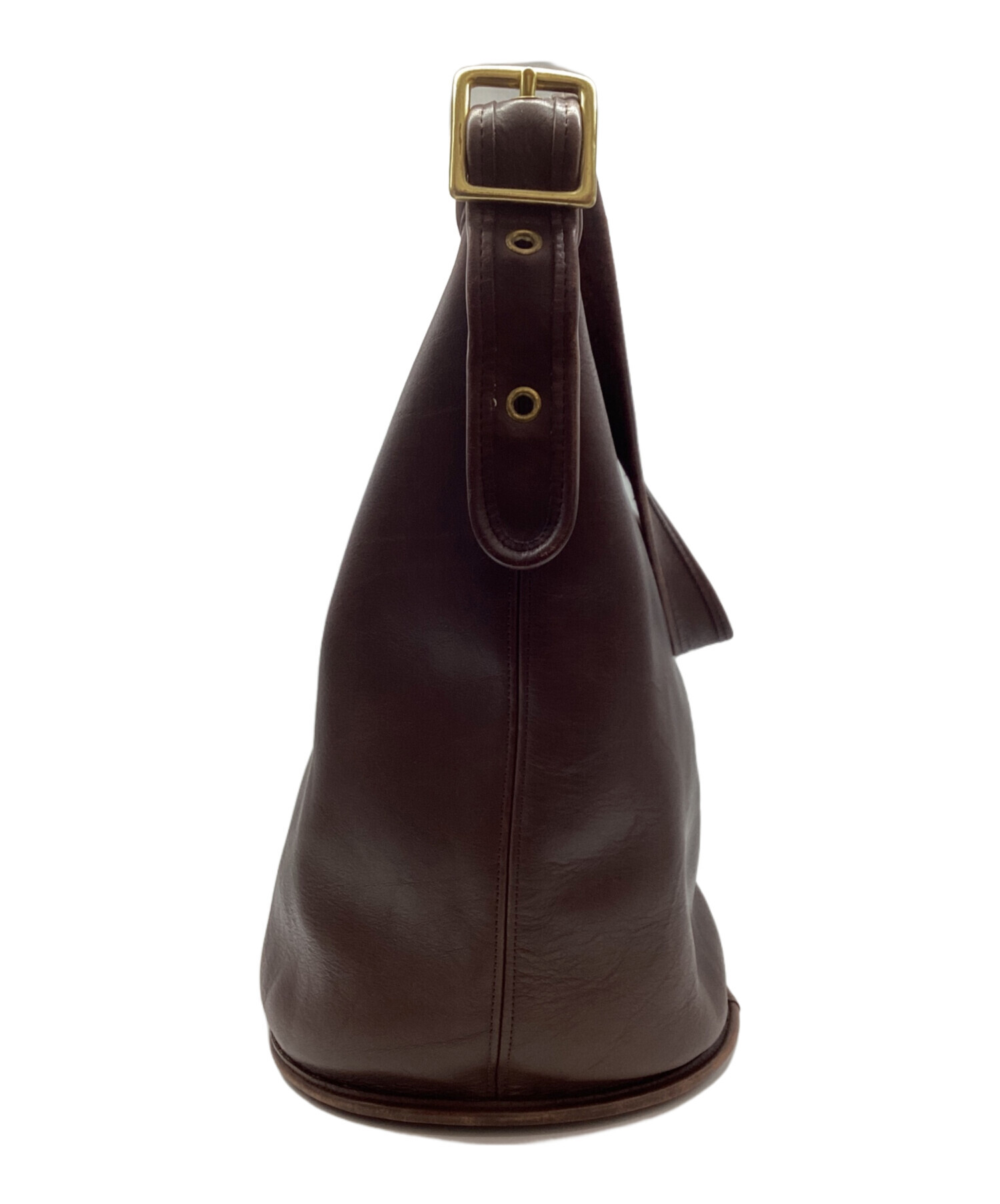 COACH コーチ ブラウンビジネスバッグ レザー ショルダー F70374 中古・古着通販】COACH (コーチ) レザーショルダーバッグ ブラウン