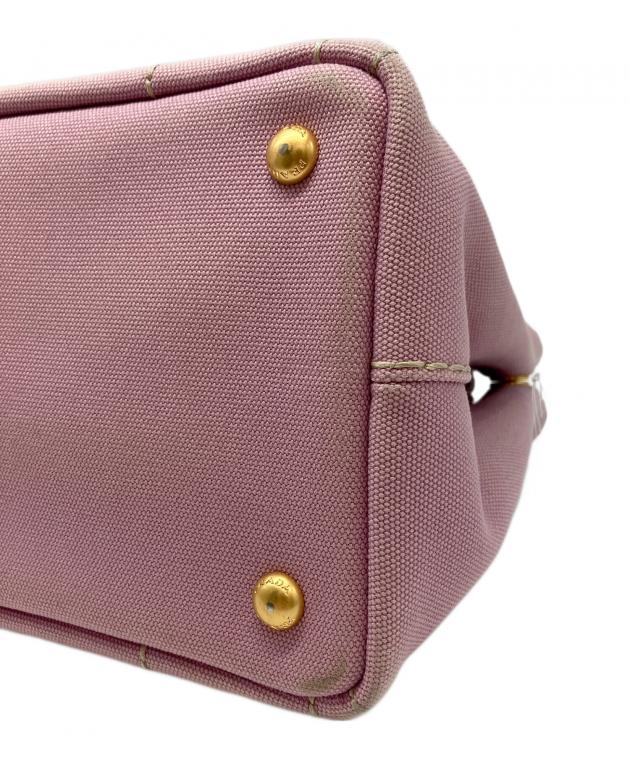 中古・古着通販】PRADA (プラダ) カナパミニ ハンドバッグ ピンク