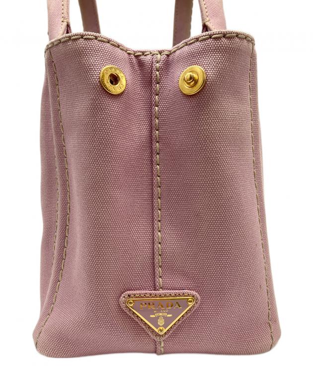 中古・古着通販】PRADA (プラダ) カナパミニ ハンドバッグ ピンク