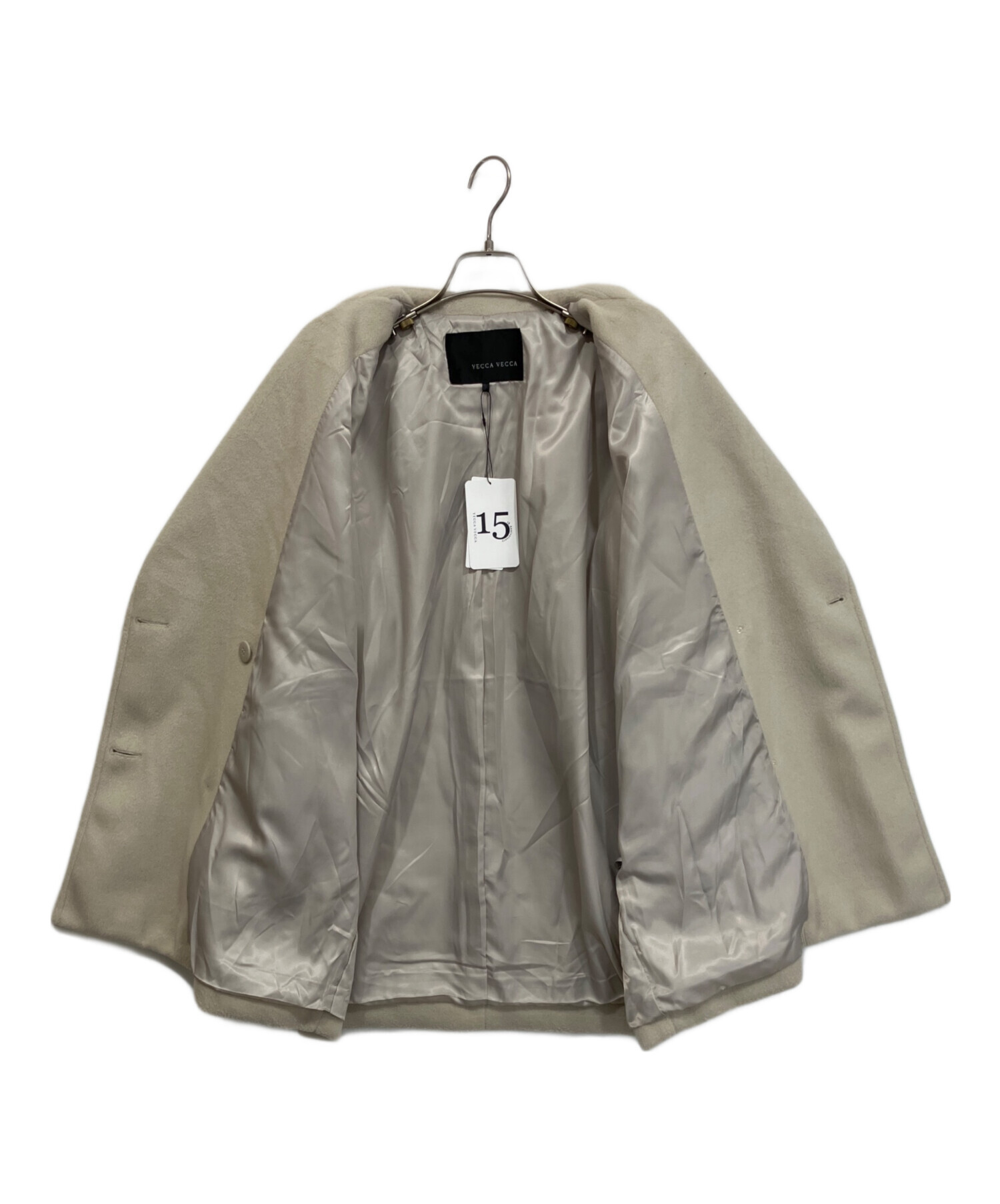 YECCA VECCA ライトベージュ シャギーPコート 中古・古着通販】YECCA VECCA (イェッカヴェッカ) シャギーPコート