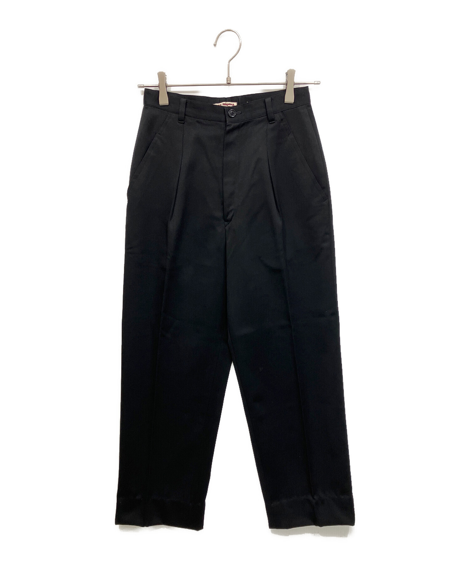 中古・古着通販】ISSEY MIYAKE (イッセイミヤケ) スラックス ブラック