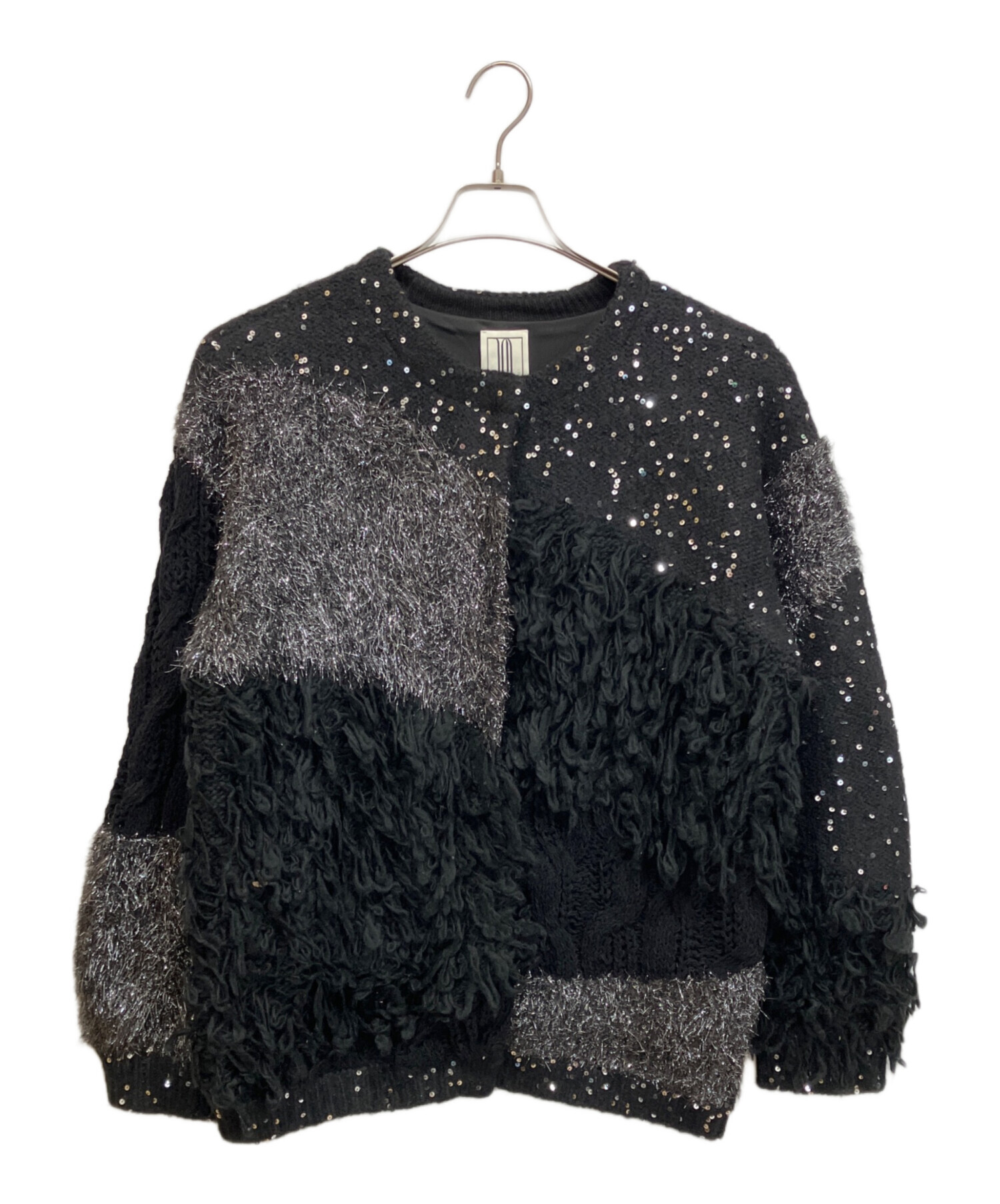 中古・古着通販】AMERI (アメリ) UND MIX YARN PATCHWORK KNIT