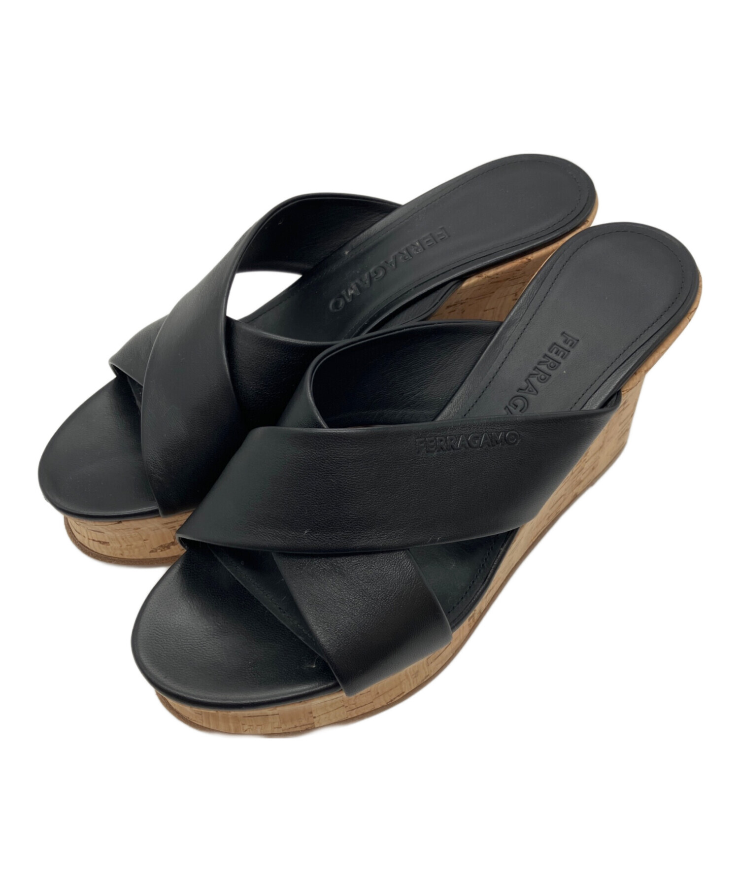 中古・古着通販】Ferragamo (フェラガモ) コルクウェッジソール