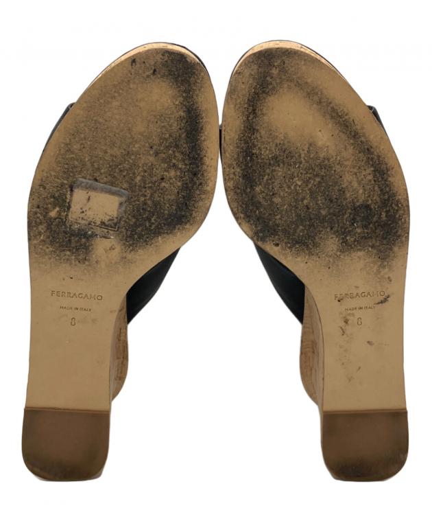 中古・古着通販】Ferragamo (フェラガモ) コルクウェッジソール