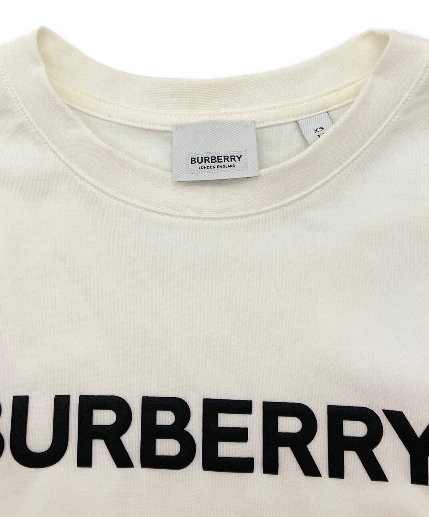 中古・古着通販】BURBERRY (バーバリー) ロゴTEE ホワイト サイズ:XS