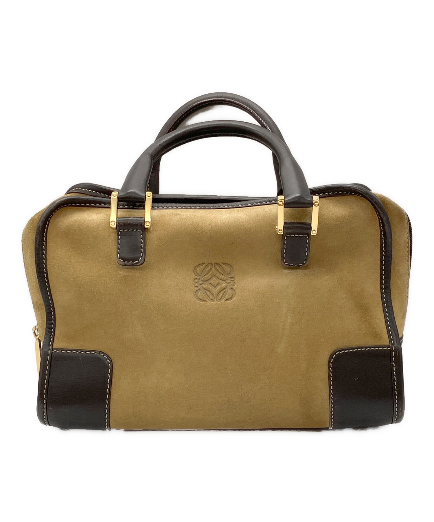中古・古着通販】LOEWE (ロエベ) アマソナ28 スエードハンドバッグ