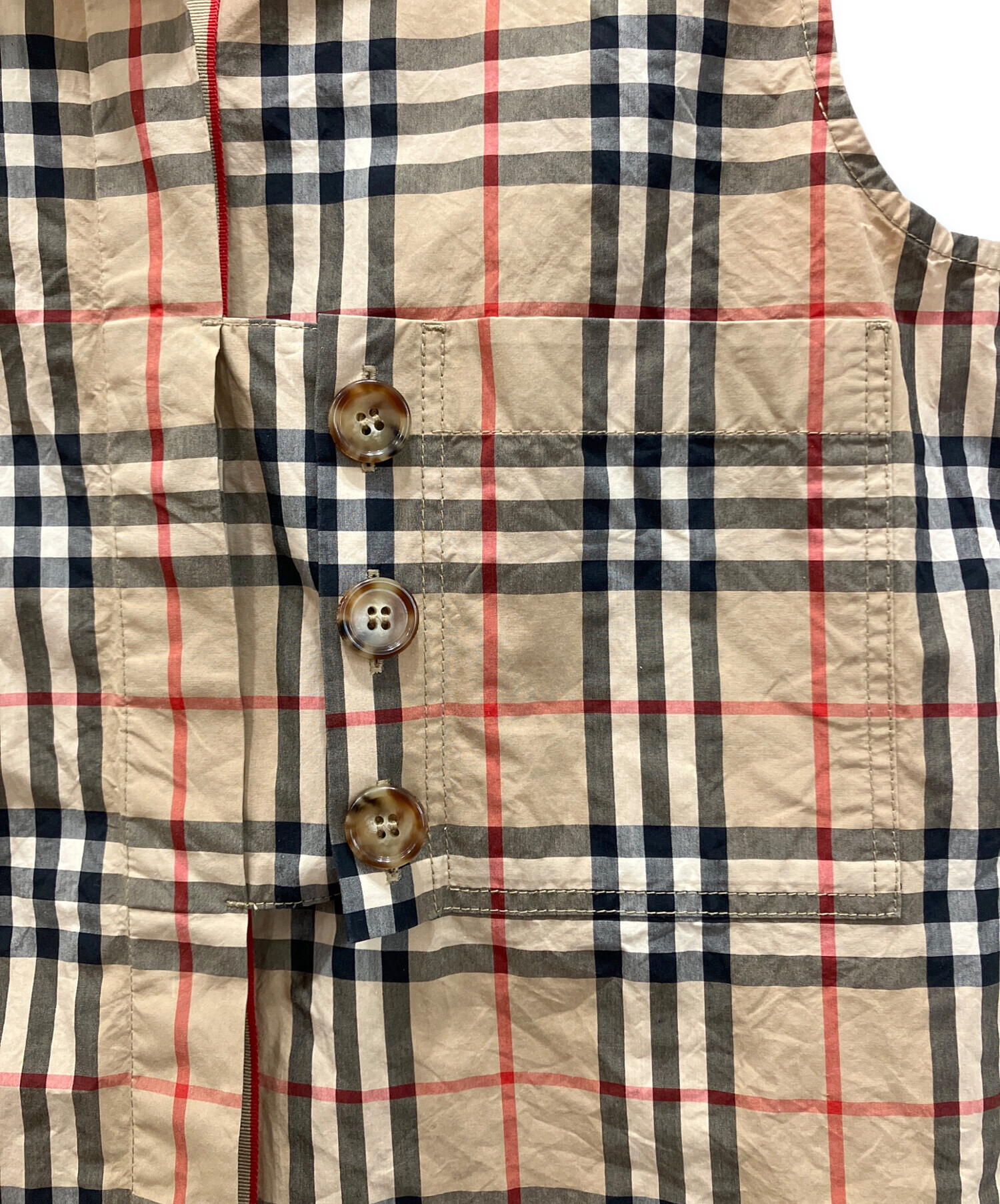 ★新品未使用タグ付Burberryノースリーブシャツ　4Y/104 中古・古着通販】BURBERRY (バーバリー) ノバチェック ノースリーブ