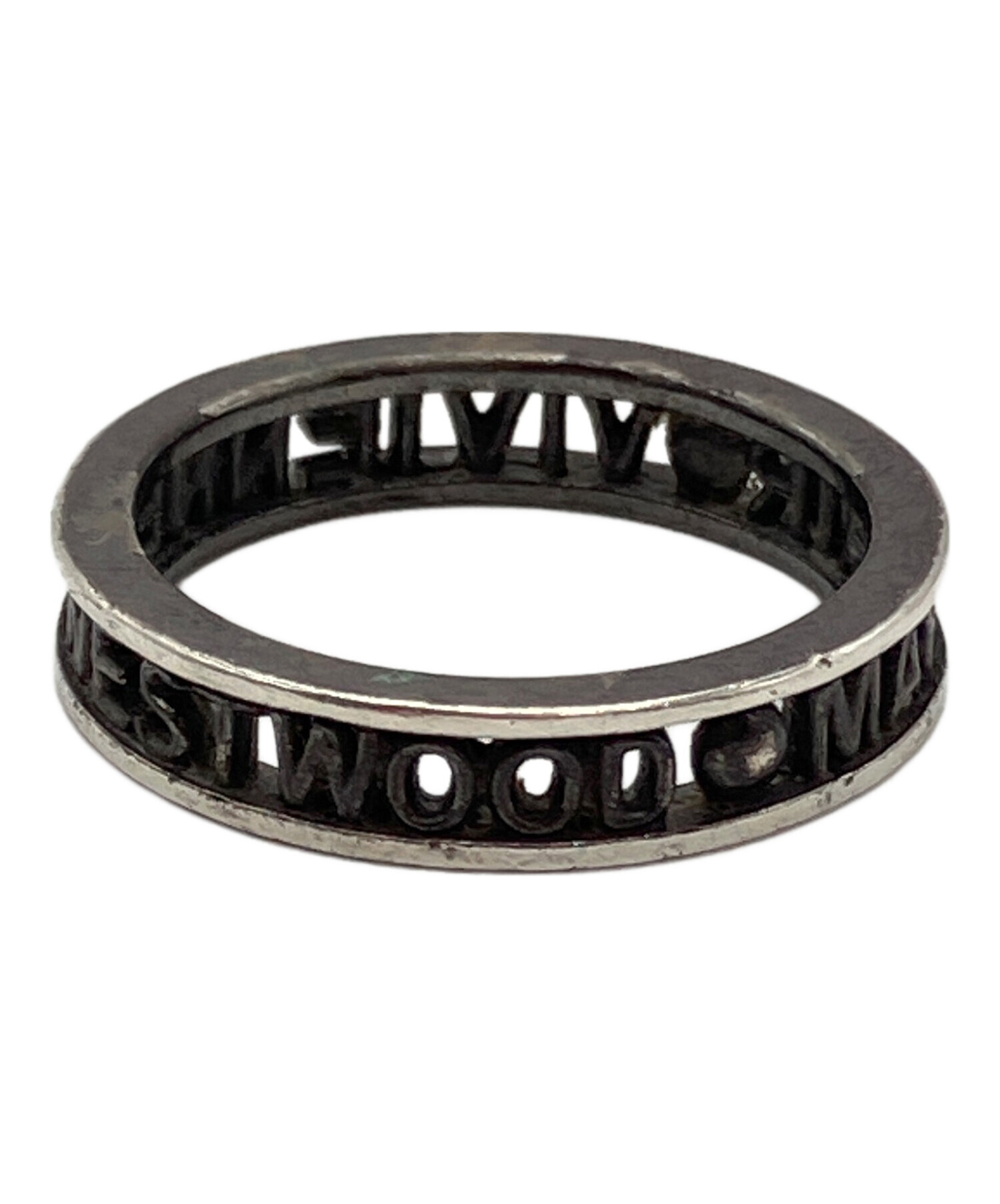 Vivienne Westwood Ring Size 6.5-7 King Black Silver NO BOX [EJ210 