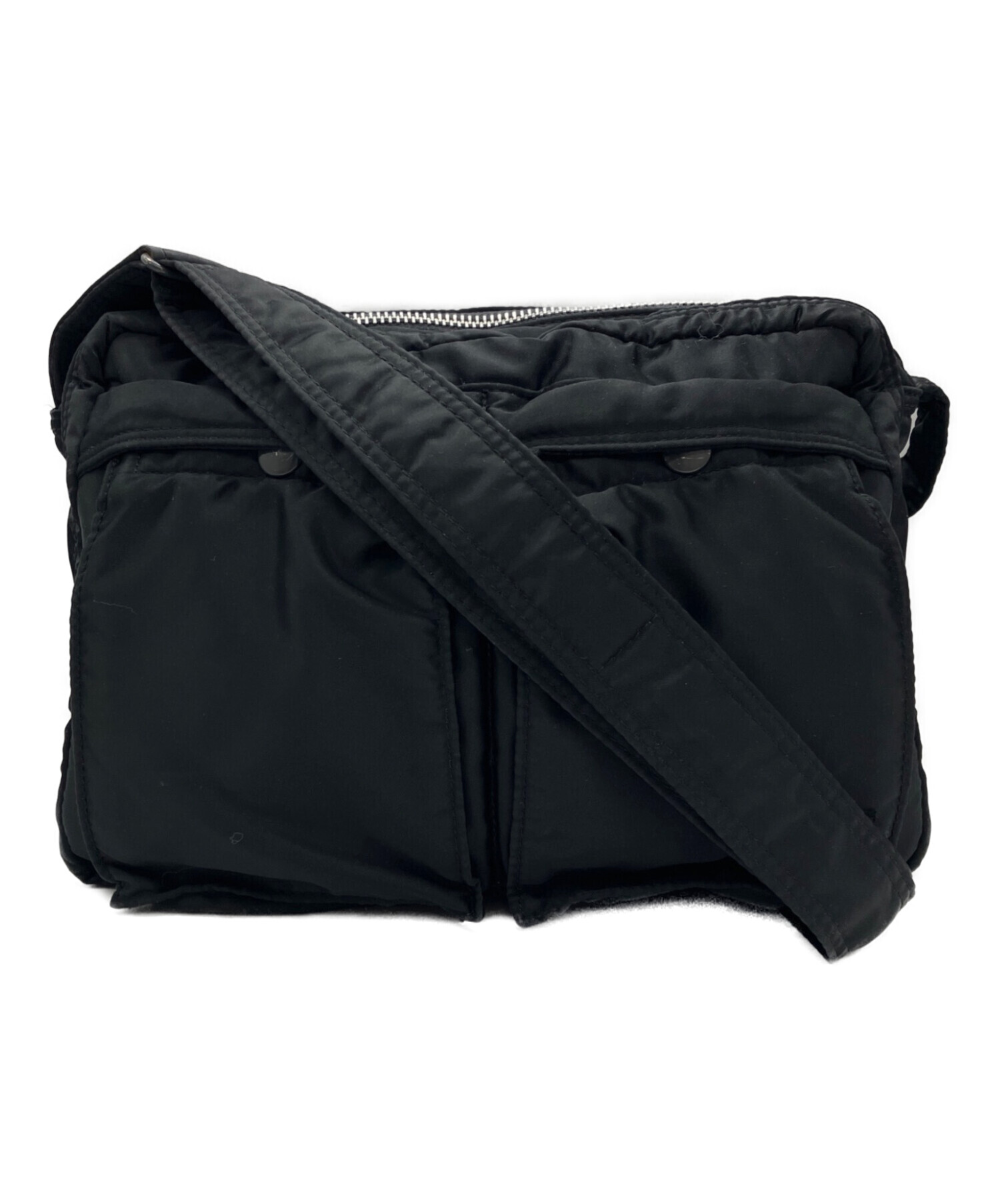 PORTER / TANKER SHOULDER BAGブラック 中古 中古・古着通販】PORTER (ポーター) TANKER SHOULDER BAG(L) ブラック