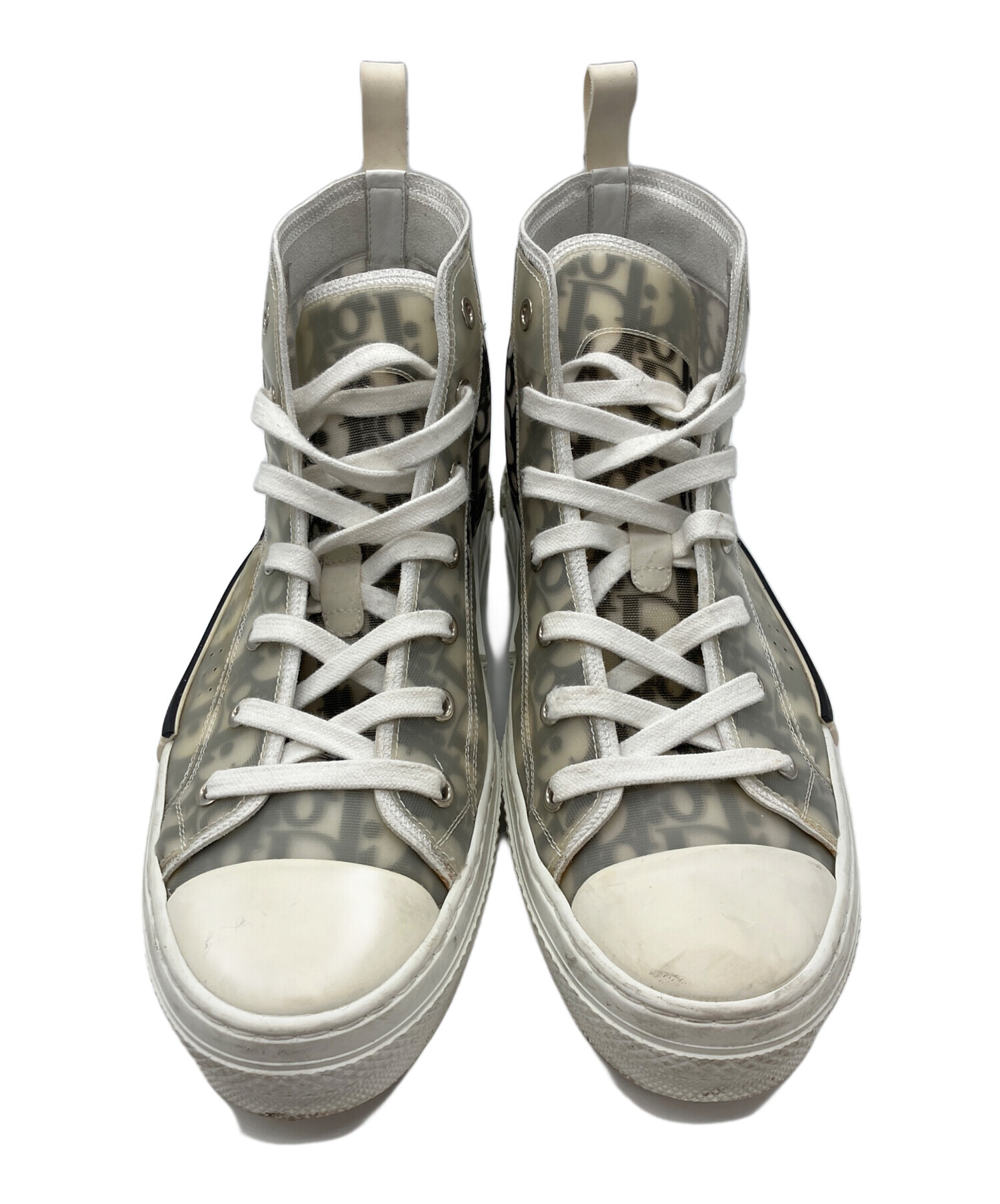 【美品】ディオール ハイカットスニーカー B23 オブリーク メンズ 灰色 41 中古・古着通販】DIOR (ディオール) B23オブリークハイカット