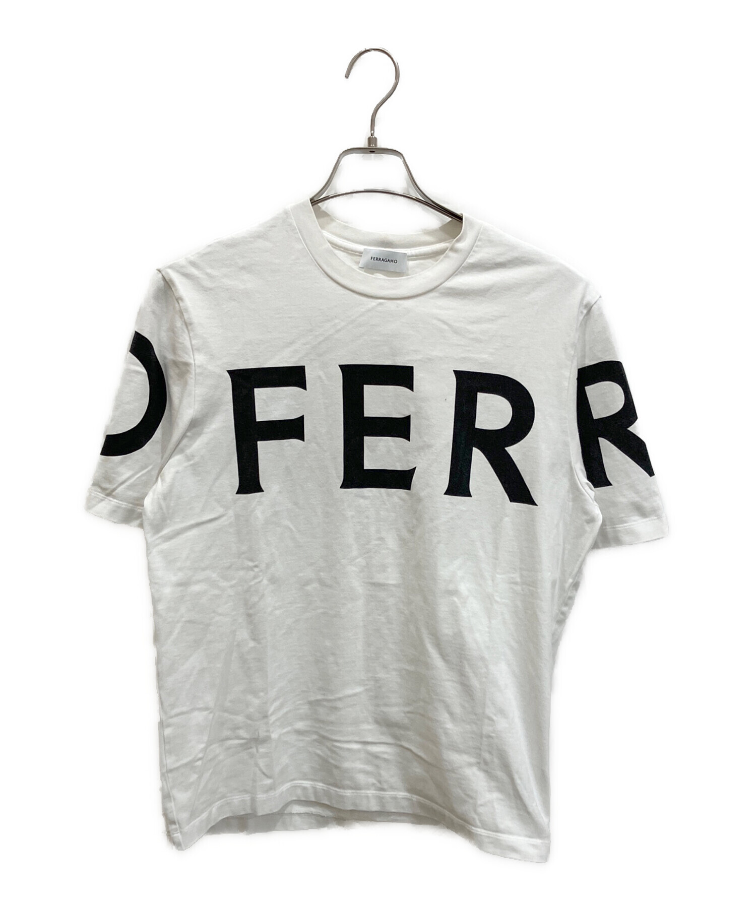 中古・古着通販】Ferragamo (フェラガモ) ビッグロゴTEE ホワイト 