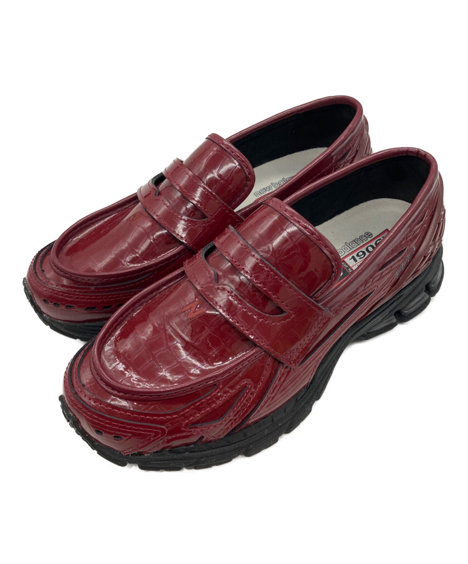 レザー 赤 ローファー 中古・古着通販】NEW BALANCE (ニューバランス) ローファータイプ