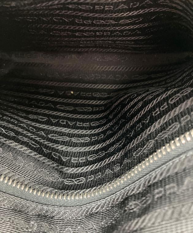 中古・古着通販】PRADA (プラダ) クロコ型押し ハンドバッグ ブラック