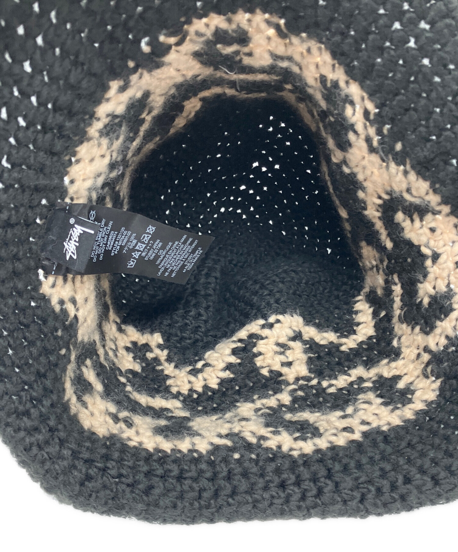 中古・古着通販】stussy (ステューシー) SS Knit Bucket Hat ブラック