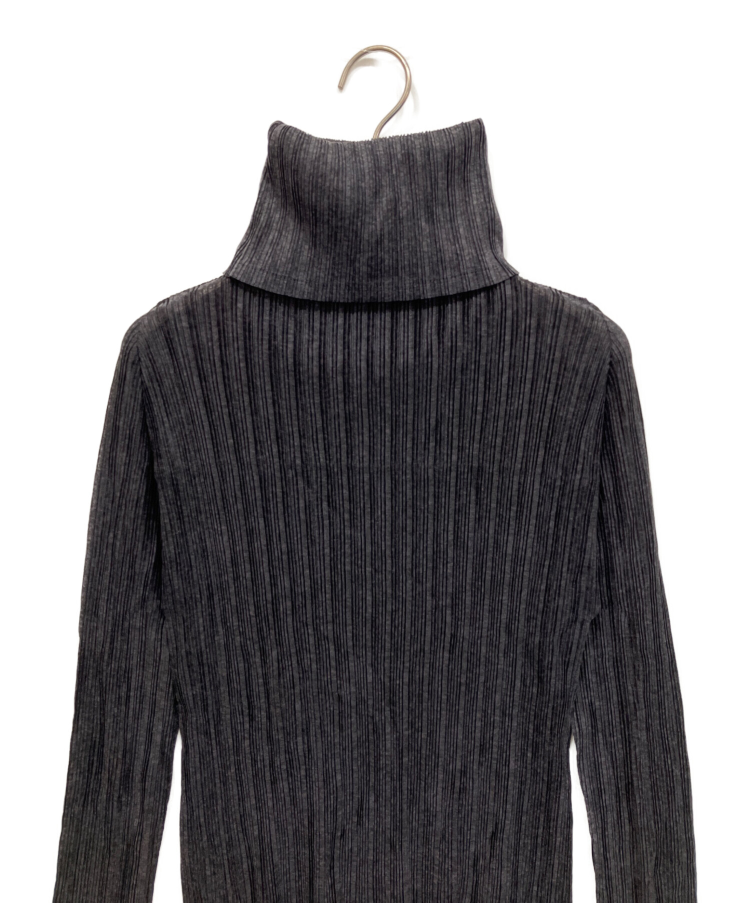 プリーツプリーズ PLEATS PLEASE カットソー ブラウス ハイネック 中古・古着通販】PLEATS PLEASE (プリーツプリーズ) ハイネック長袖