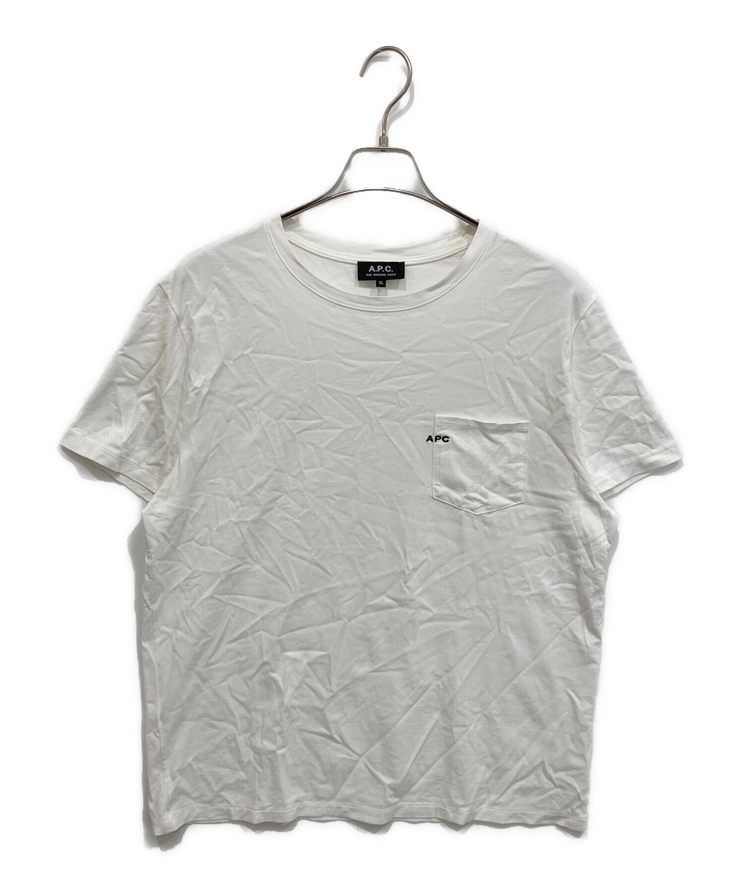 【新品・未使用　XL】A.P.C. Tシャツ ホワイト 中古・古着通販】A.P.C. (アーペーセー) Tシャツ ホワイト サイズ:XL