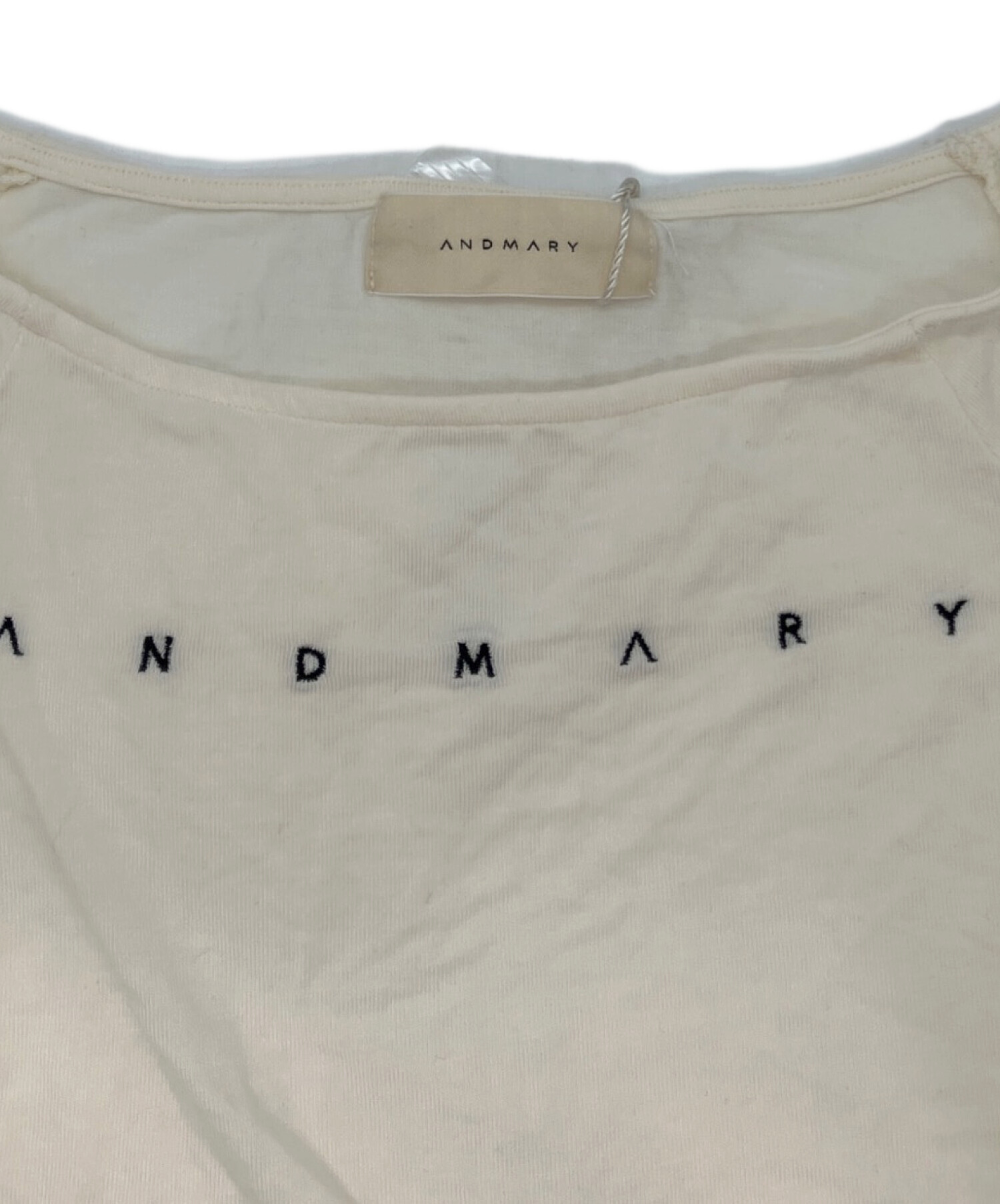 中古・古着通販】AND MARY (アンドマリー) Mary sheer logo tops
