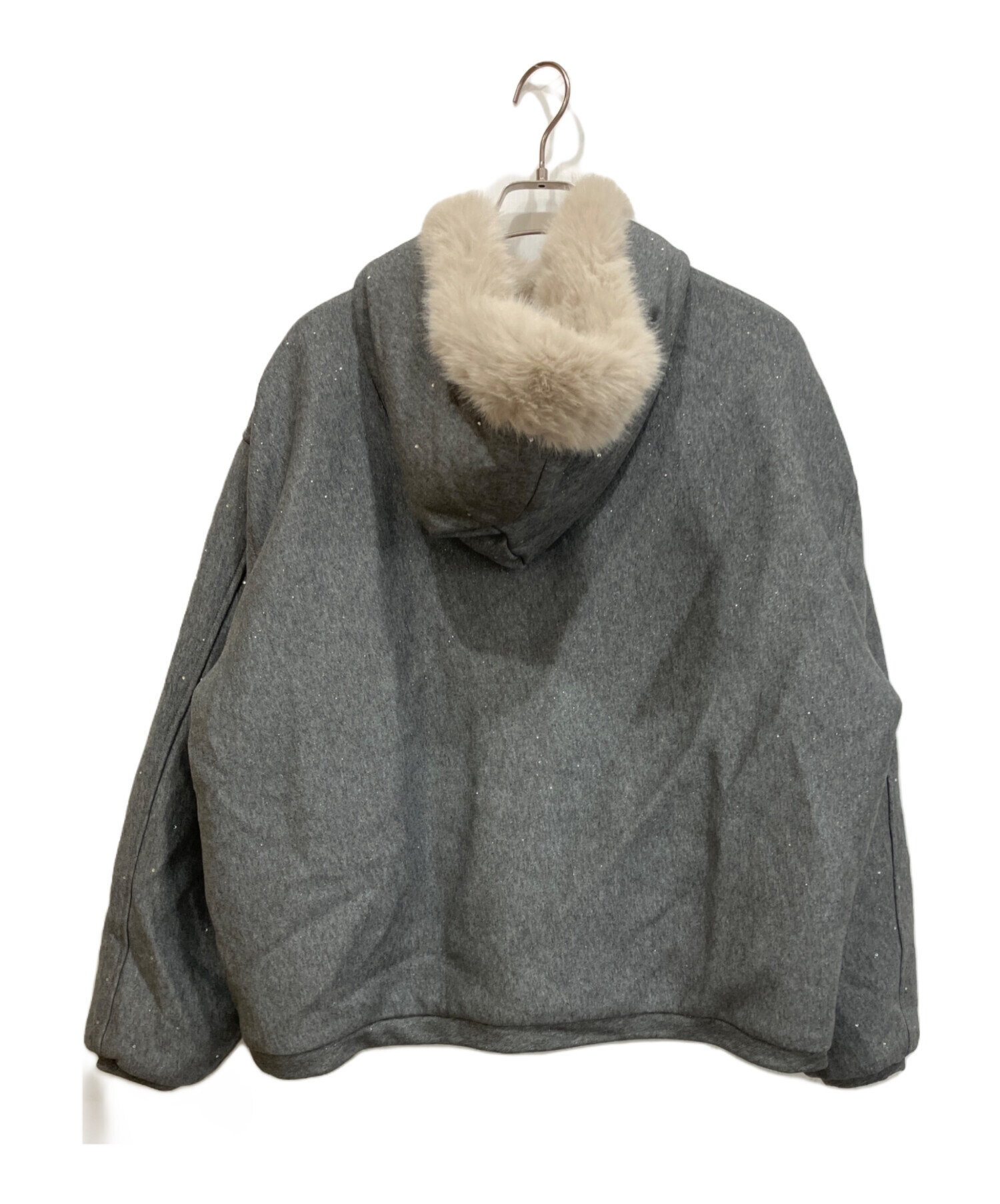 中古・古着通販】ANDWANG (アンドワン) Kirakira 2way fur zip up