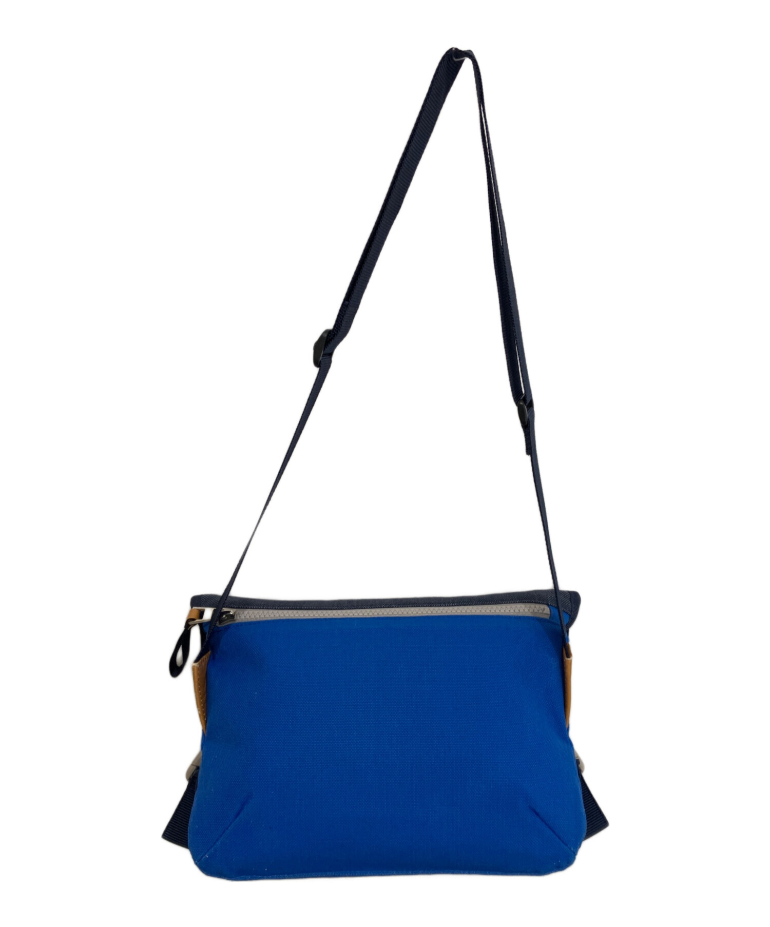 LOEWE ネイビー レザー メッセンジャーバッグ 中古・古着通販】LOEWE (ロエベ) キャンバス メッセンジャーバッグ