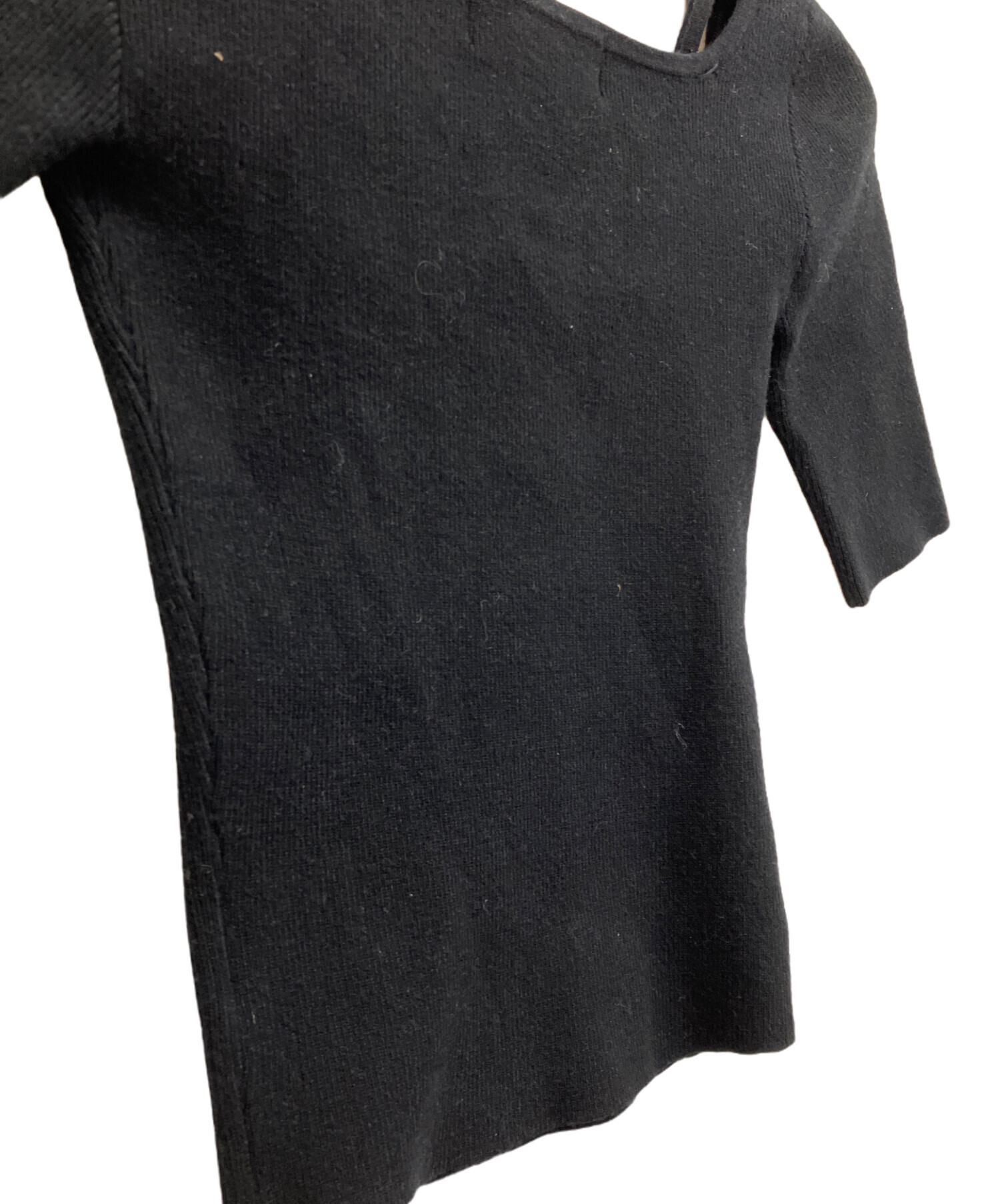 中古・古着通販】andmary (アンドマリー) Mew frill tops ブラック