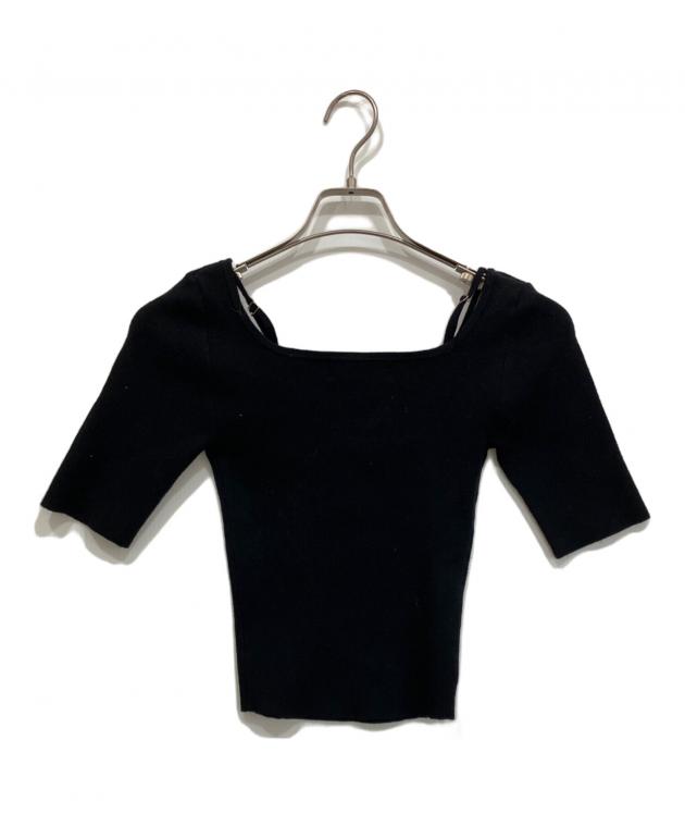 中古・古着通販】andmary (アンドマリー) Mew frill tops ブラック