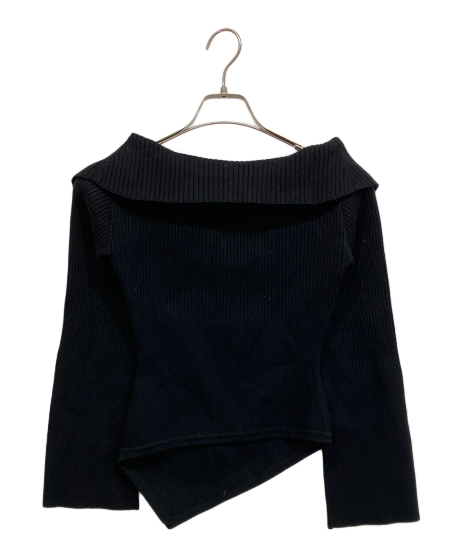 中古・古着通販】andmary (アンドマリー) Amari ribbon tops ブラック