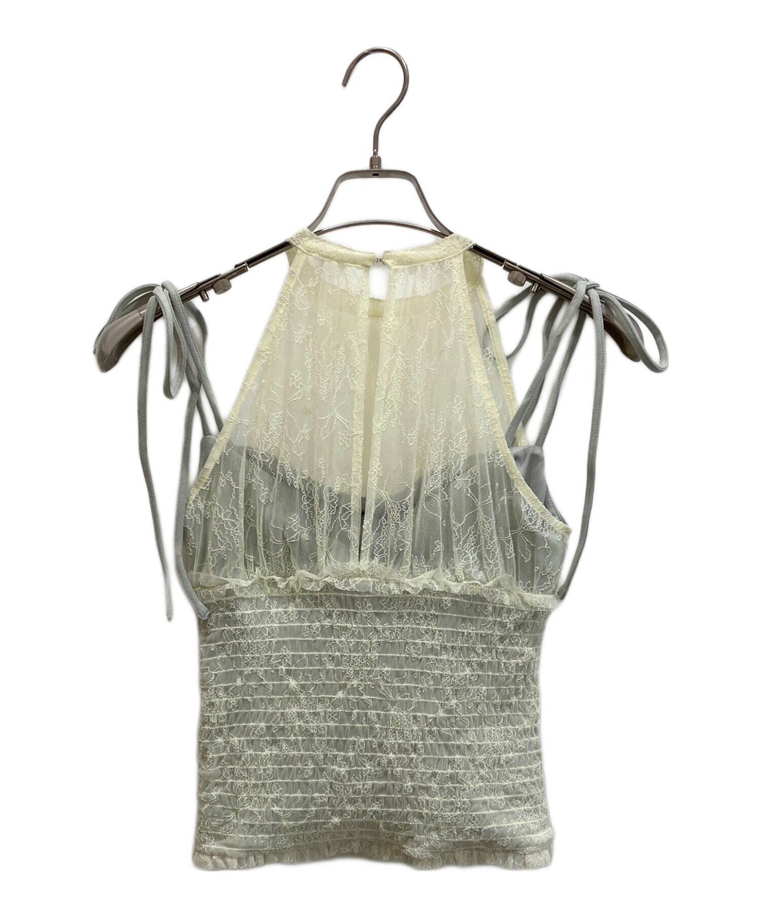 中古・古着通販】andmary (アンドマリー) Paula lacey chiffon tops