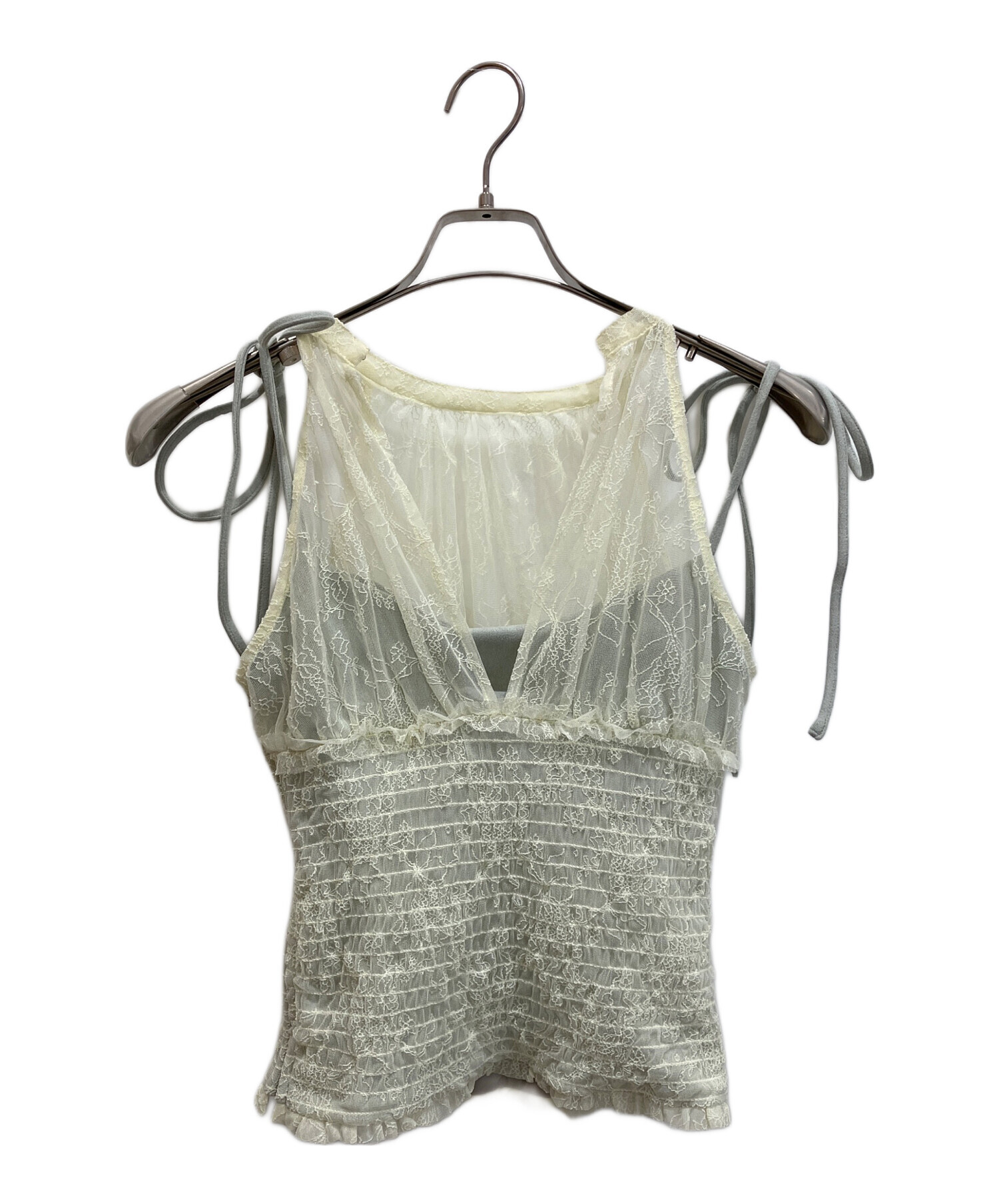 中古・古着通販】andmary (アンドマリー) Paula lacey chiffon tops