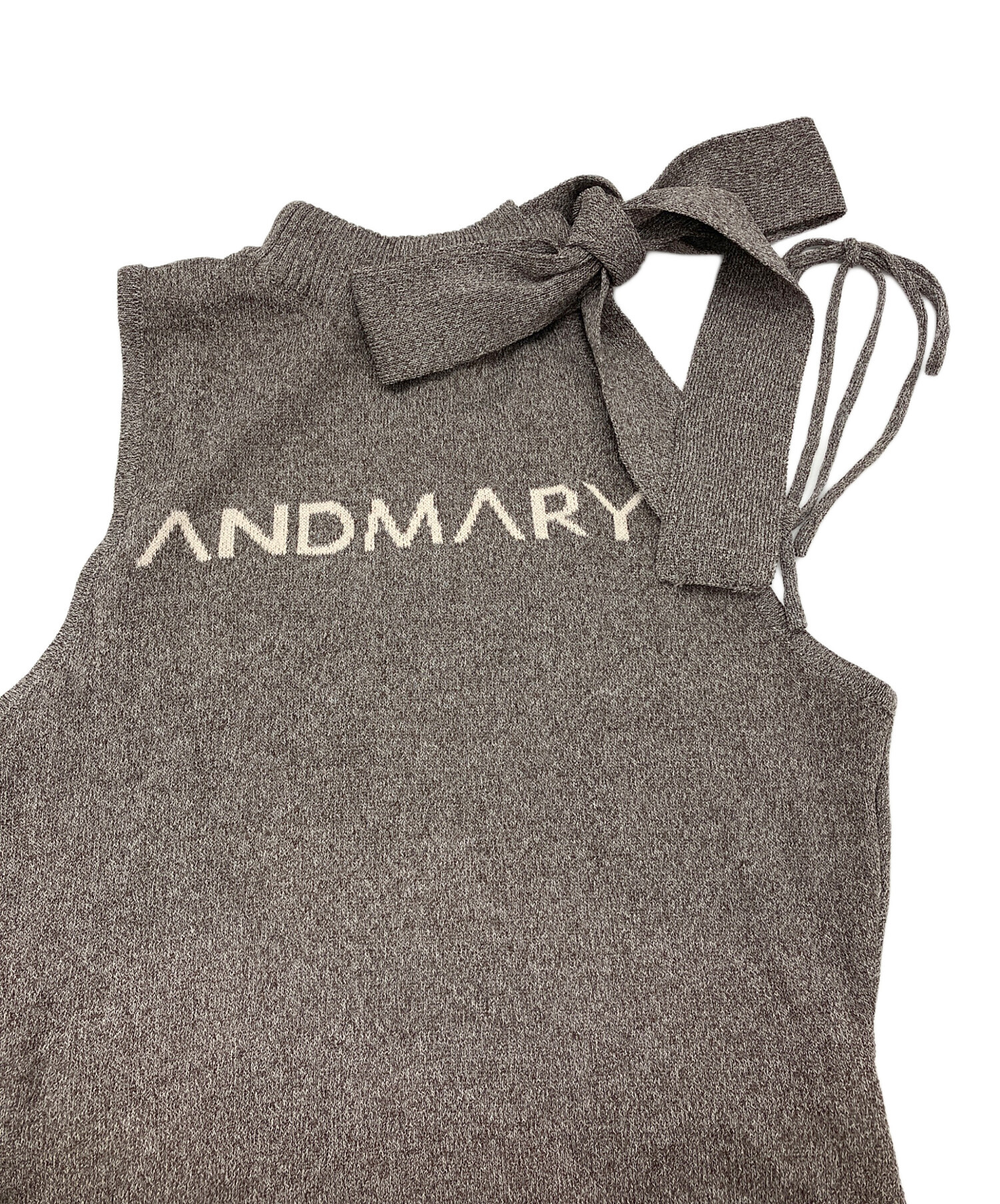 中古・古着通販】andmary (アンドマリー) Mary logo ribbon tank 