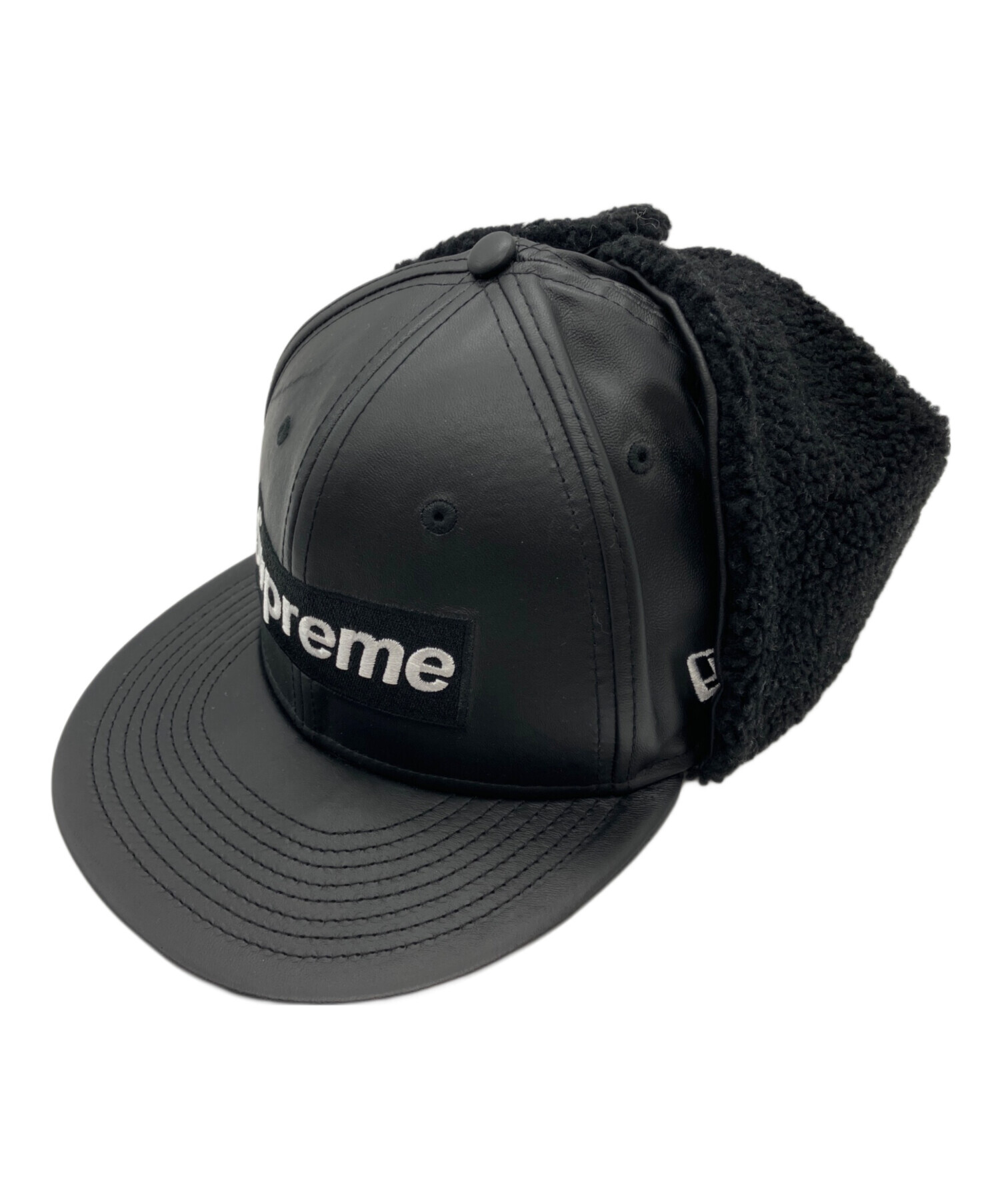Supreme earflap New Era 7 3/8 黒 シュプリーム 中古・古着通販】Supreme (シュプリーム) New Era (ニューエラ) 22AW
