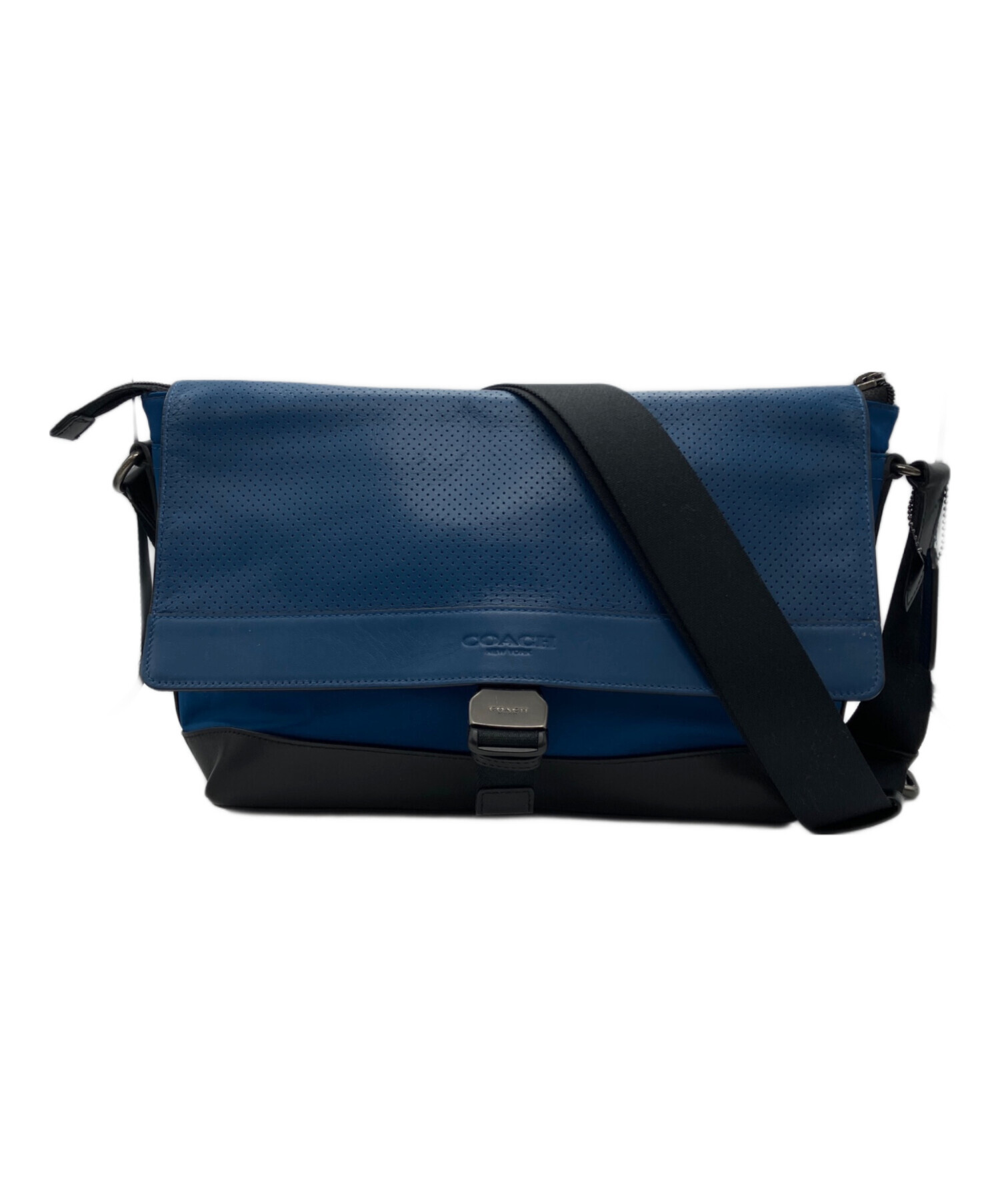 中古・古着通販】COACH (コーチ) パーフォレイテッド レザー バイク 