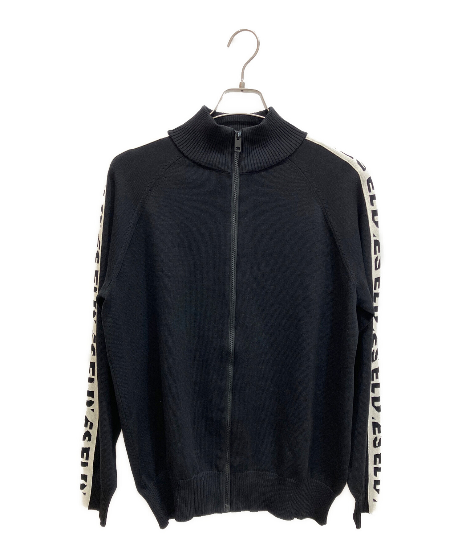 美品】DIESEL ブラックフード付 ニットジャケット DIESEL(ディーゼル 