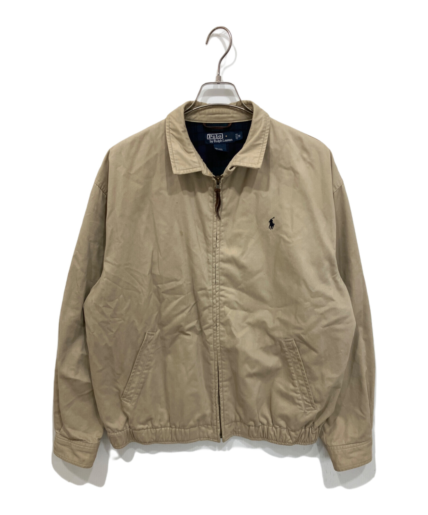 【加古川店】 中古 POLO RALPH LAUREN | ポロ・ラルフローレン スイングトップ bayport ﾎﾟﾌﾟﾘﾝｼﾞｬｹｯﾄ ベージュ サイズ：M 【93】 中古・古着通販】POLO RALPH LAUREN (ポロ・ラルフローレン) スイング