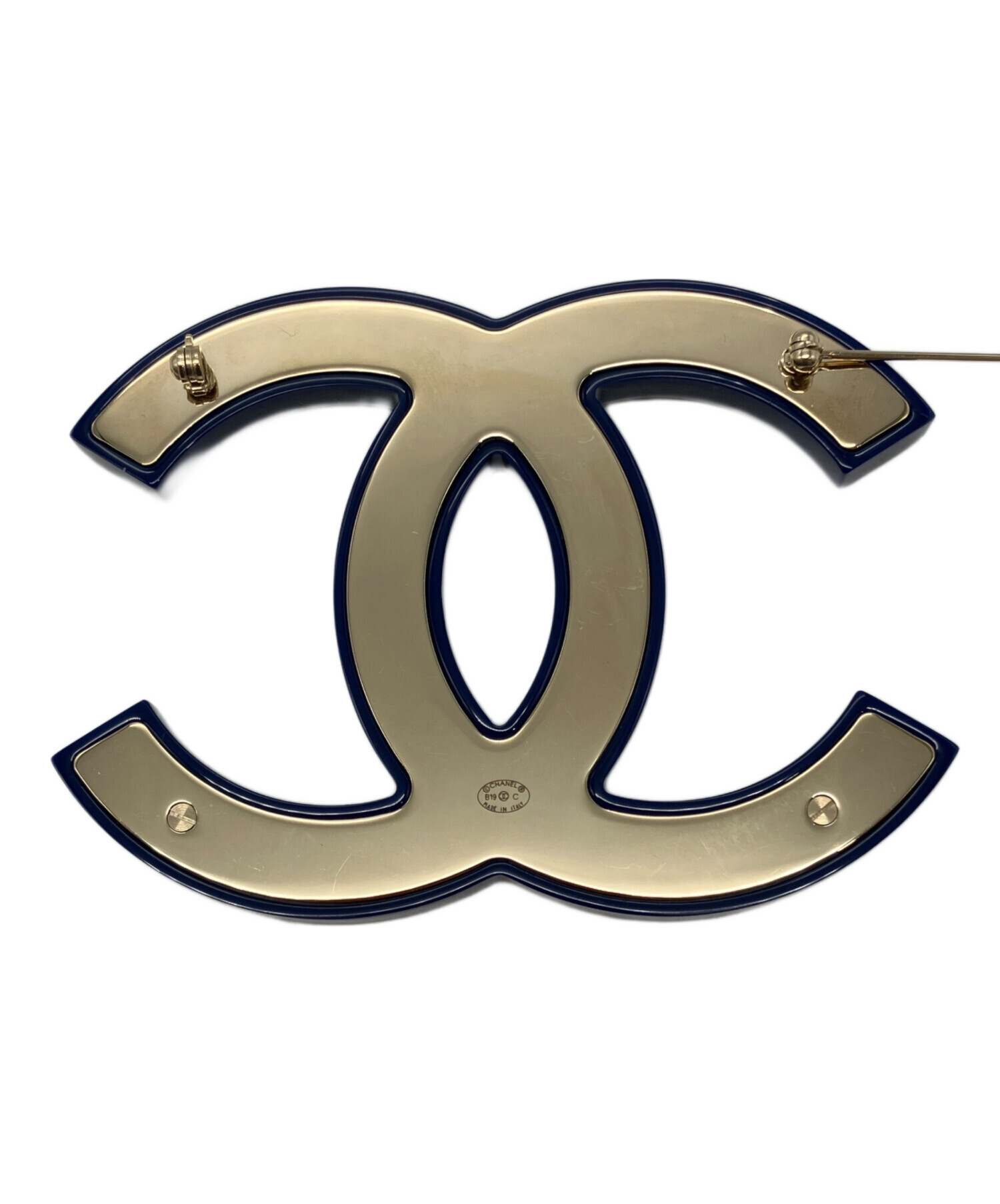 CHANEL シャネル ロゴ ラインストーン ブローチ 中古・古着通販】CHANEL (シャネル) ラインストーン CCマーク ブローチ