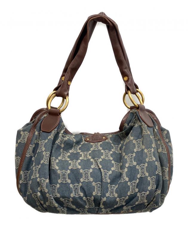 中古・古着通販】CELINE (セリーヌ) マカダム柄 デニムハンドバッグ 