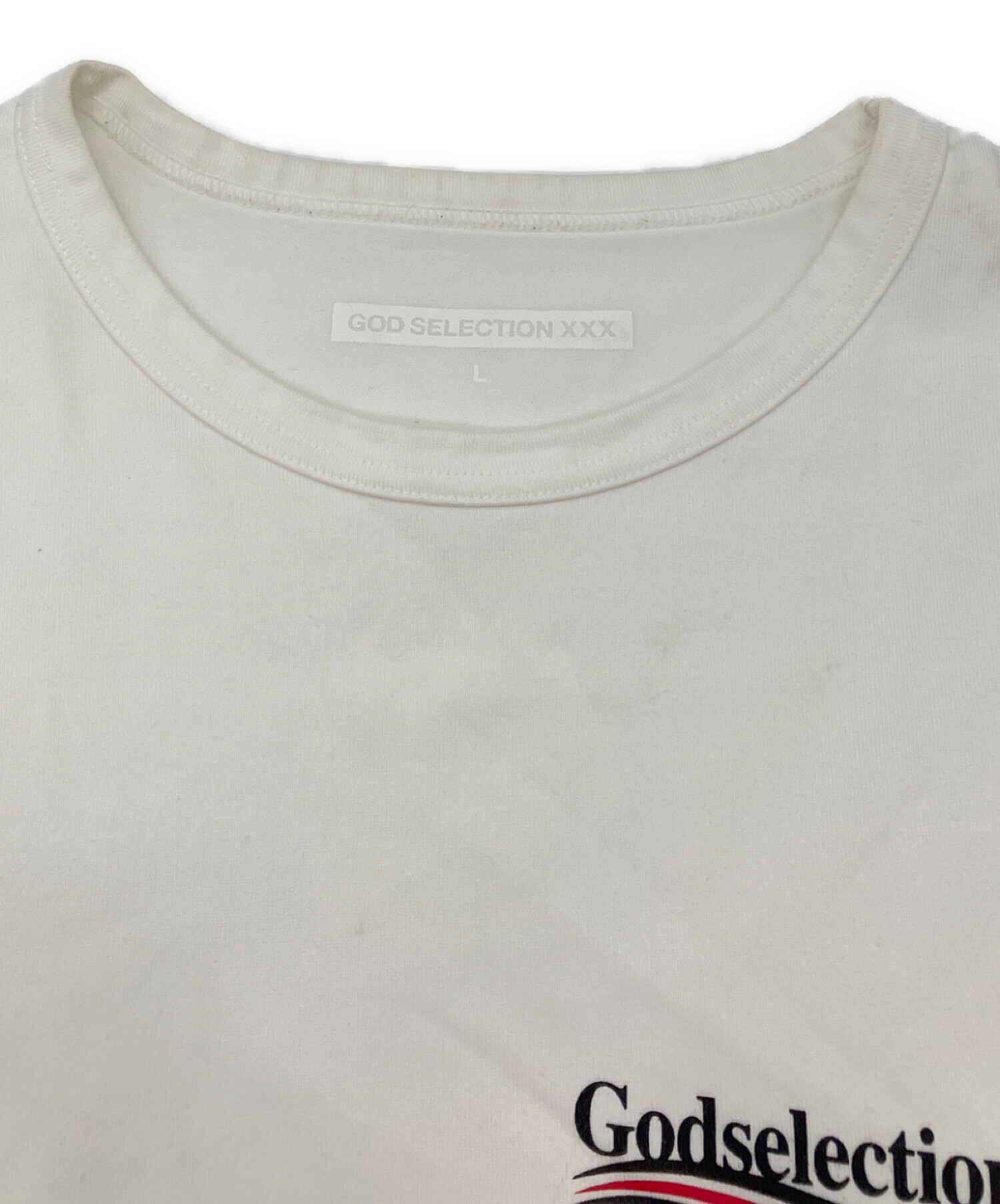 GOD SELECTION XXX Tシャツ ホワイト L タグあり新品未使用 中古・古着通販】GOD SELECTION XXX (ゴッド セレクション トリプル