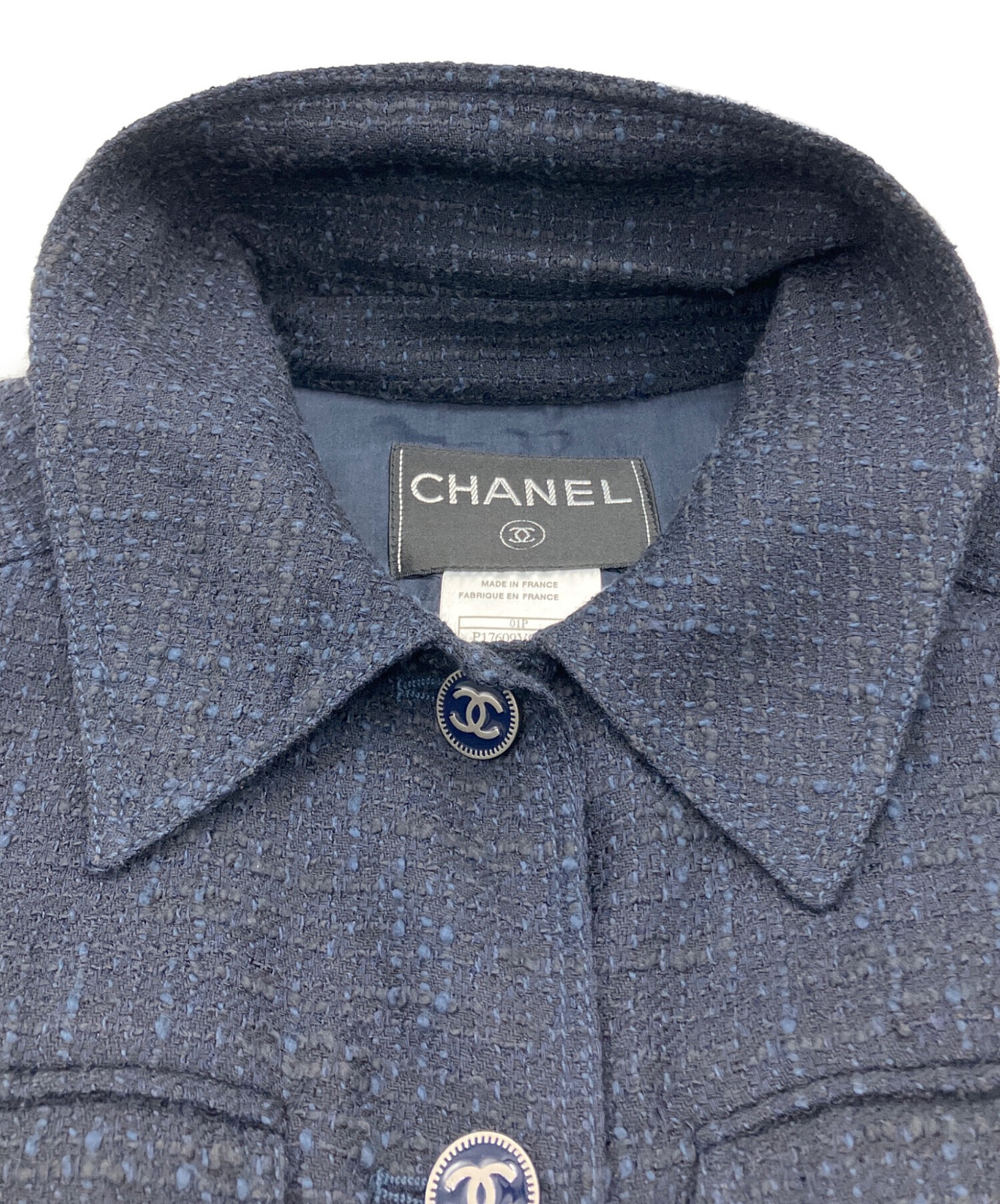 中古・古着通販】CHANEL (シャネル) ココマークボタン ツイード