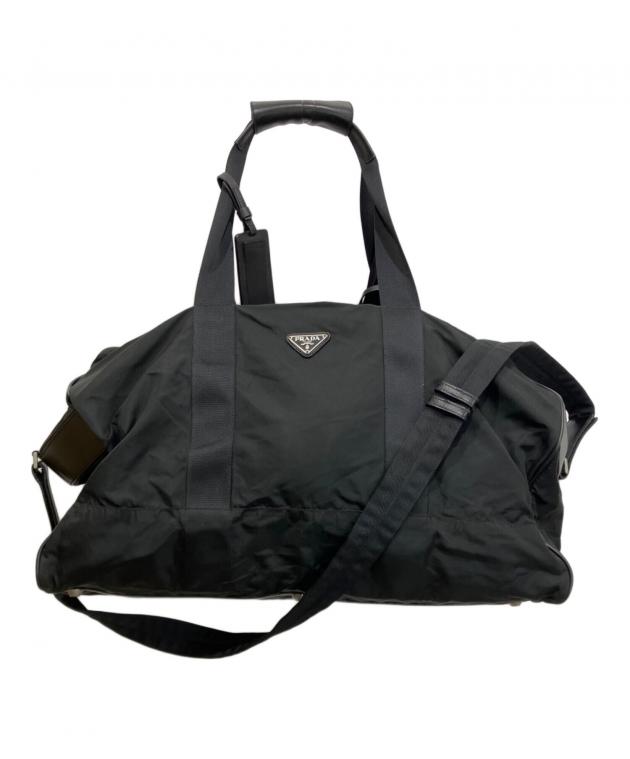 中古・古着通販】PRADA (プラダ) ロゴ金具 ナイロンボストンバッグ