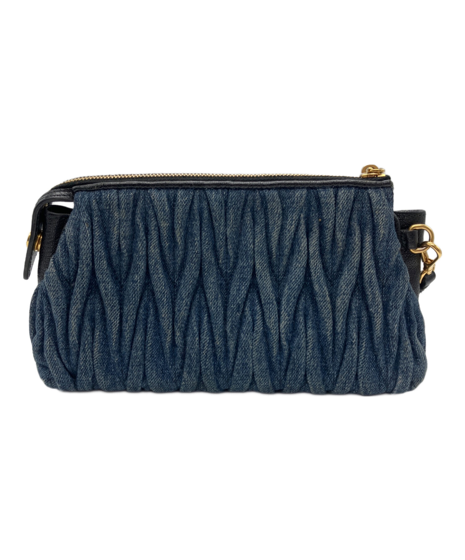 中古・古着通販】MIU MIU (ミュウミュウ) マテラッセ デニムレザー