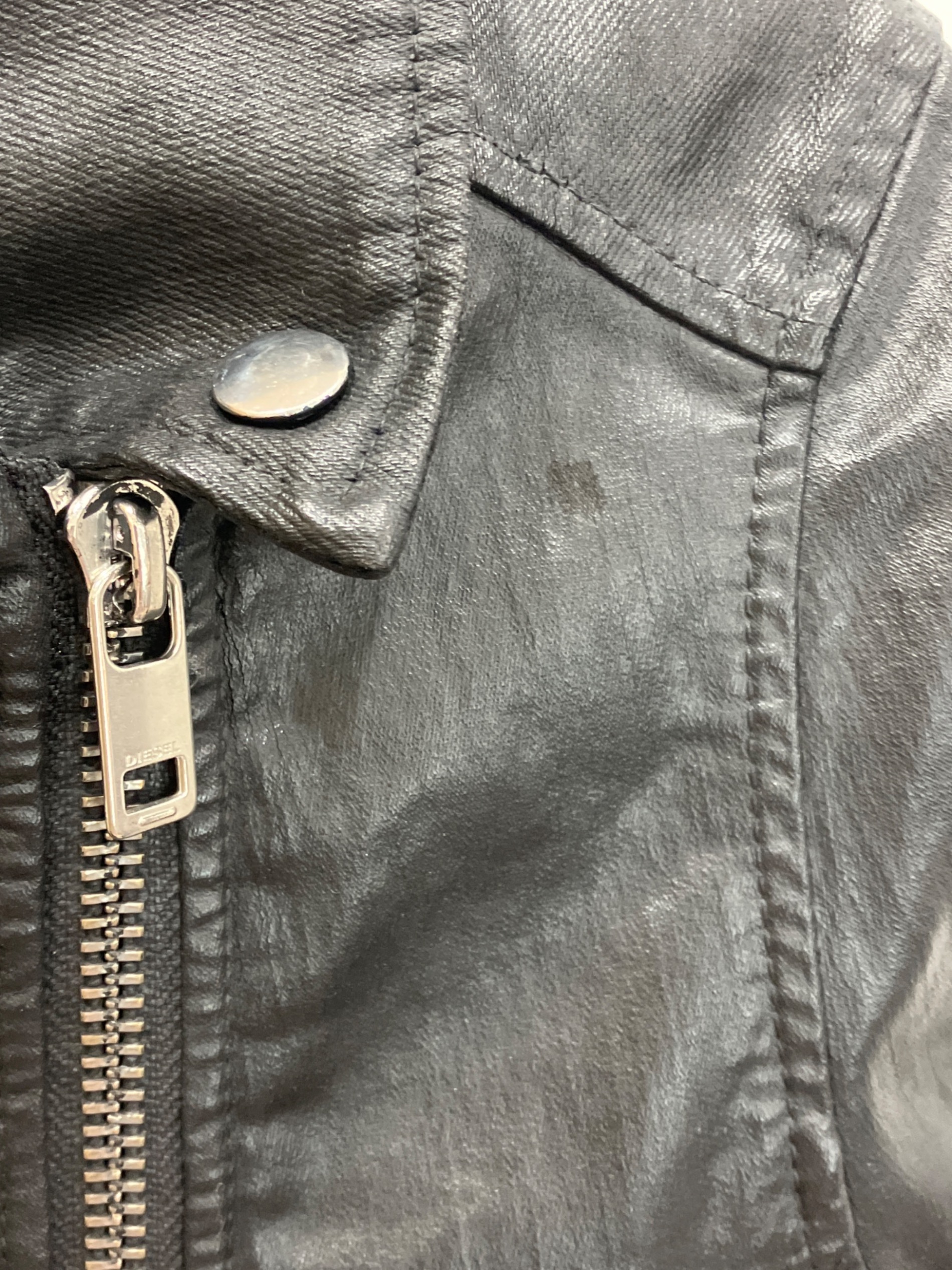 【美品】DIESEL コーティングライダースジャケット 中古・古着通販】DIESEL (ディーゼル) コーティングライダース