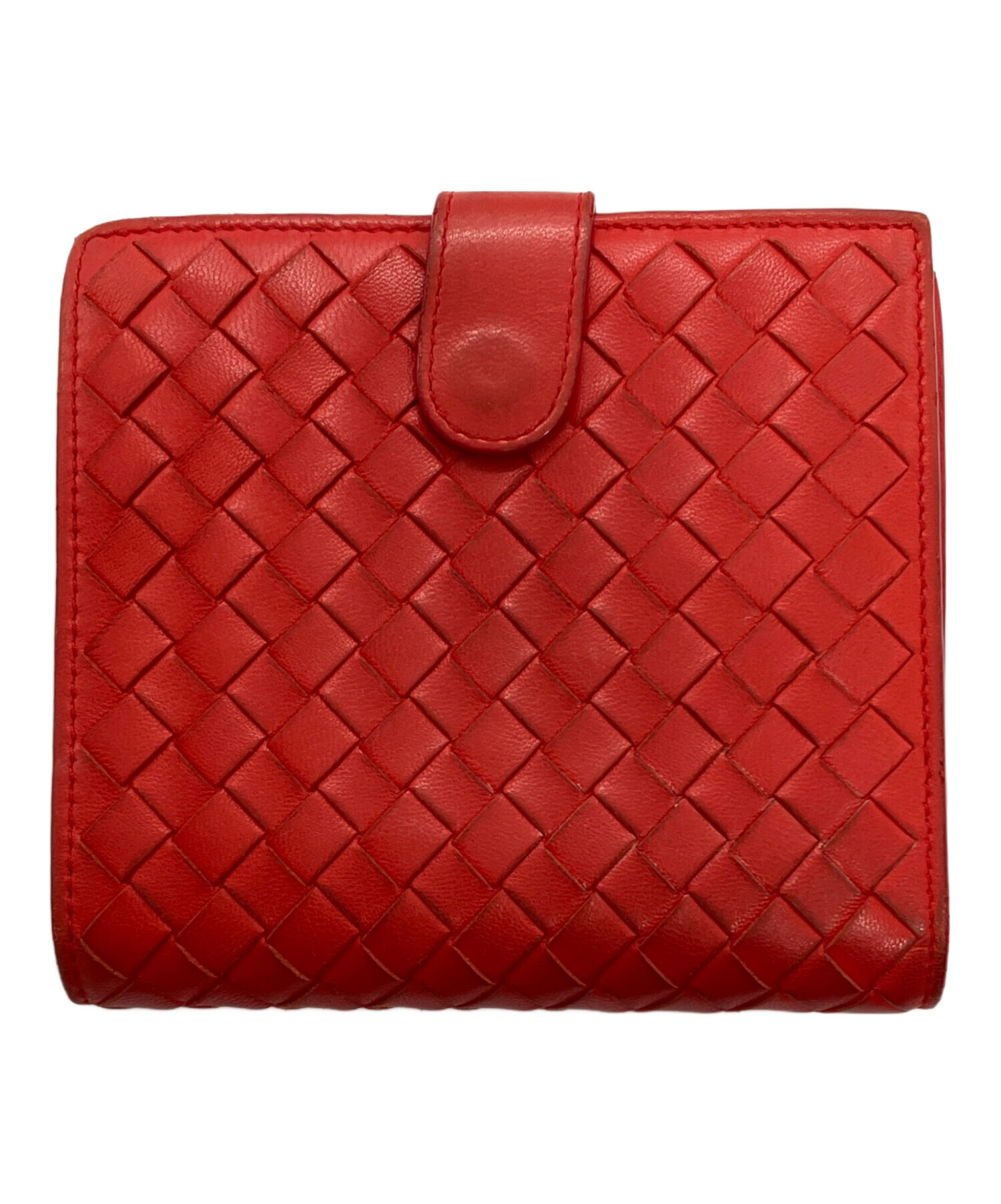 【要修理】Bottega Veneta イントレチャート 二つ折り財布 レッド 中古・古着通販】BOTTEGA VENETA (ボッテガベネタ) イントレチャート2